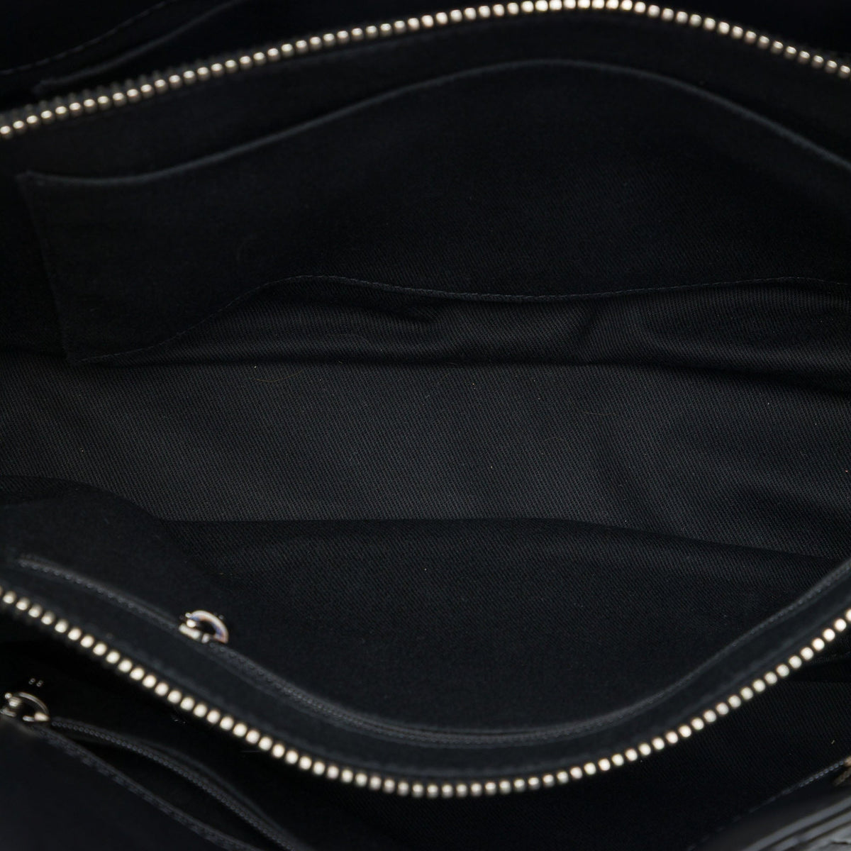 Chanel CC Quilted Patent Charm Tote — Black