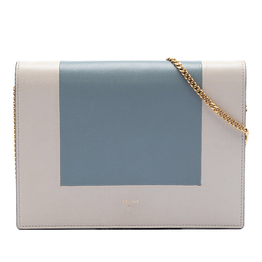 Celine Leather Frame Wallet on Chain