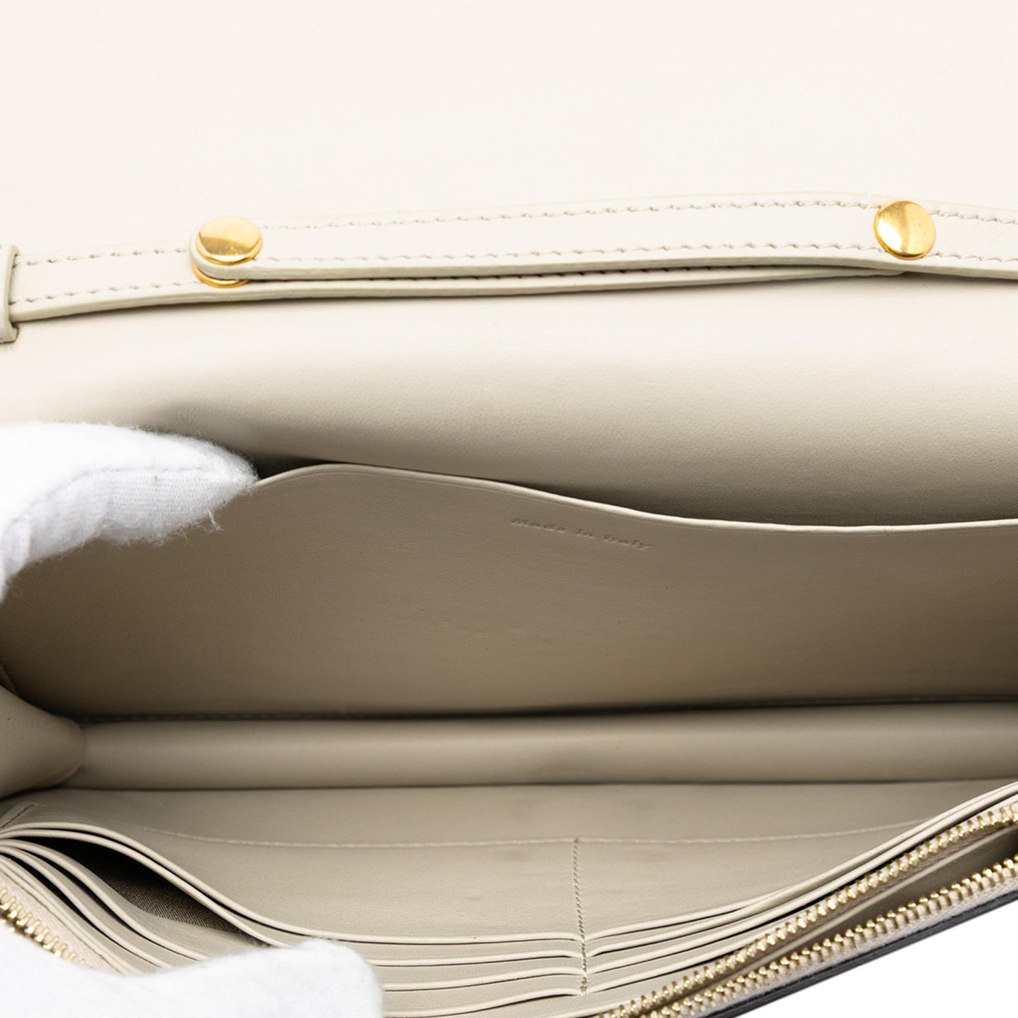 Celine Leather Frame Wallet on Chain