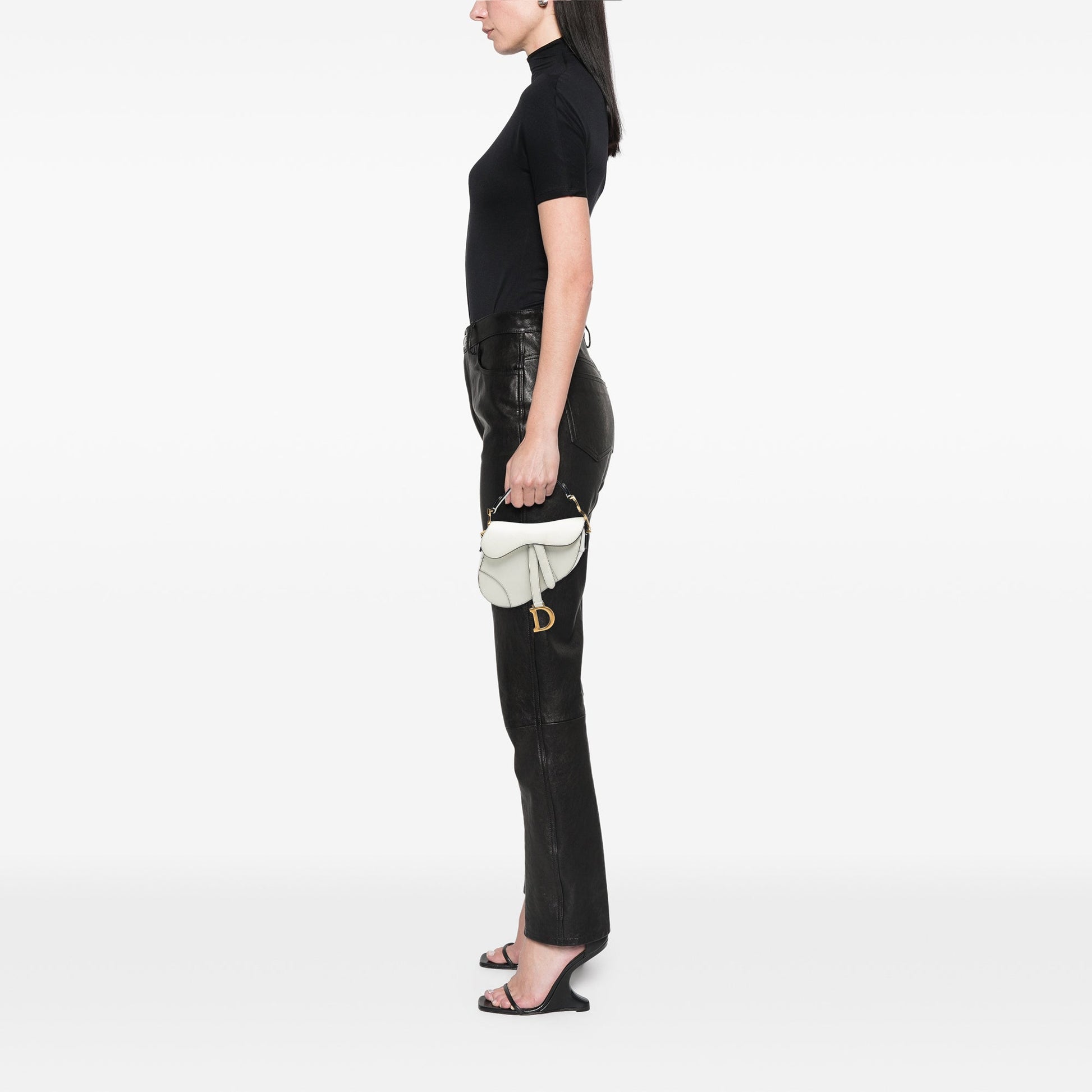 Dior Mini Grained Calfskin Saddle Bag