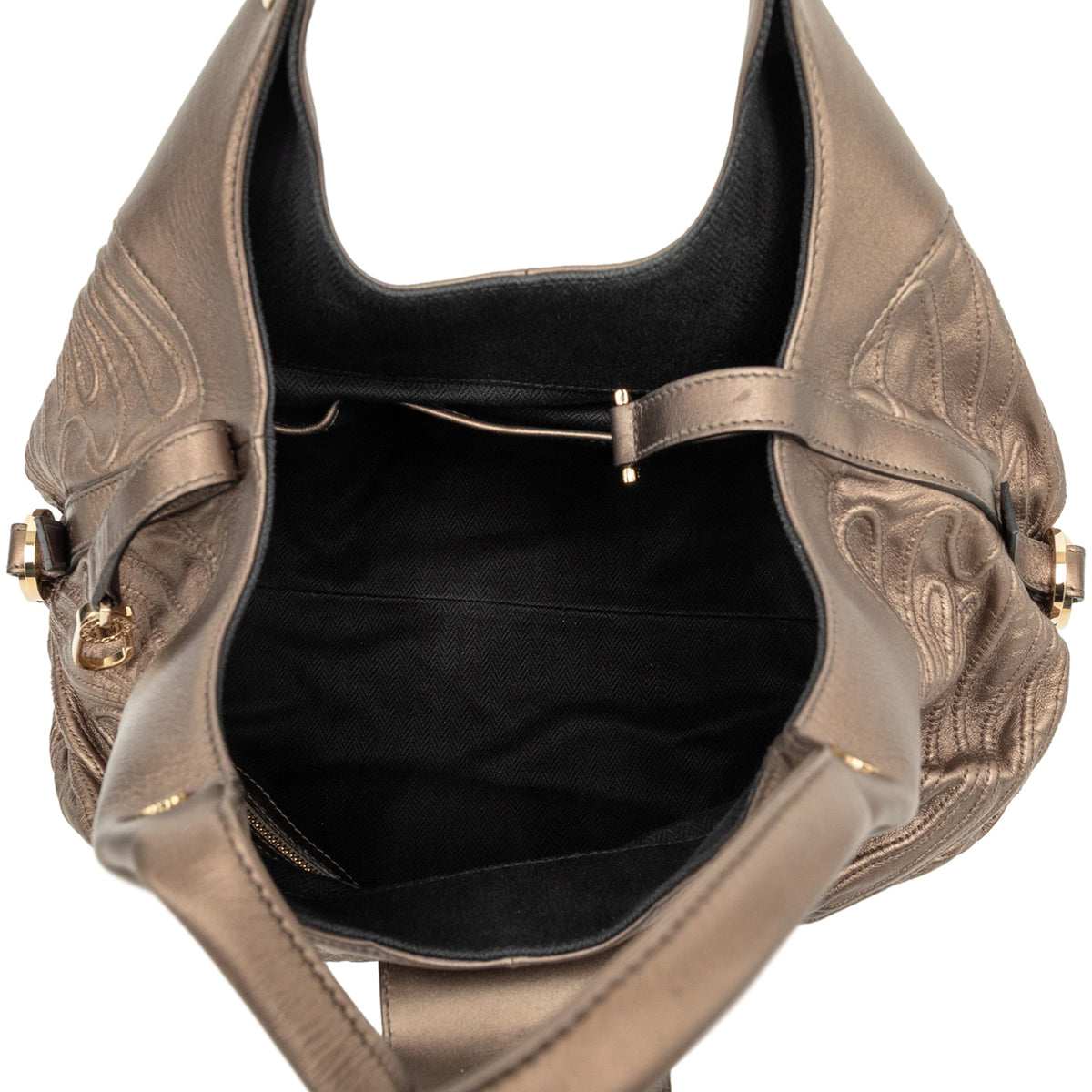 Bvlgari Metallic Leather Chandra Handbag
