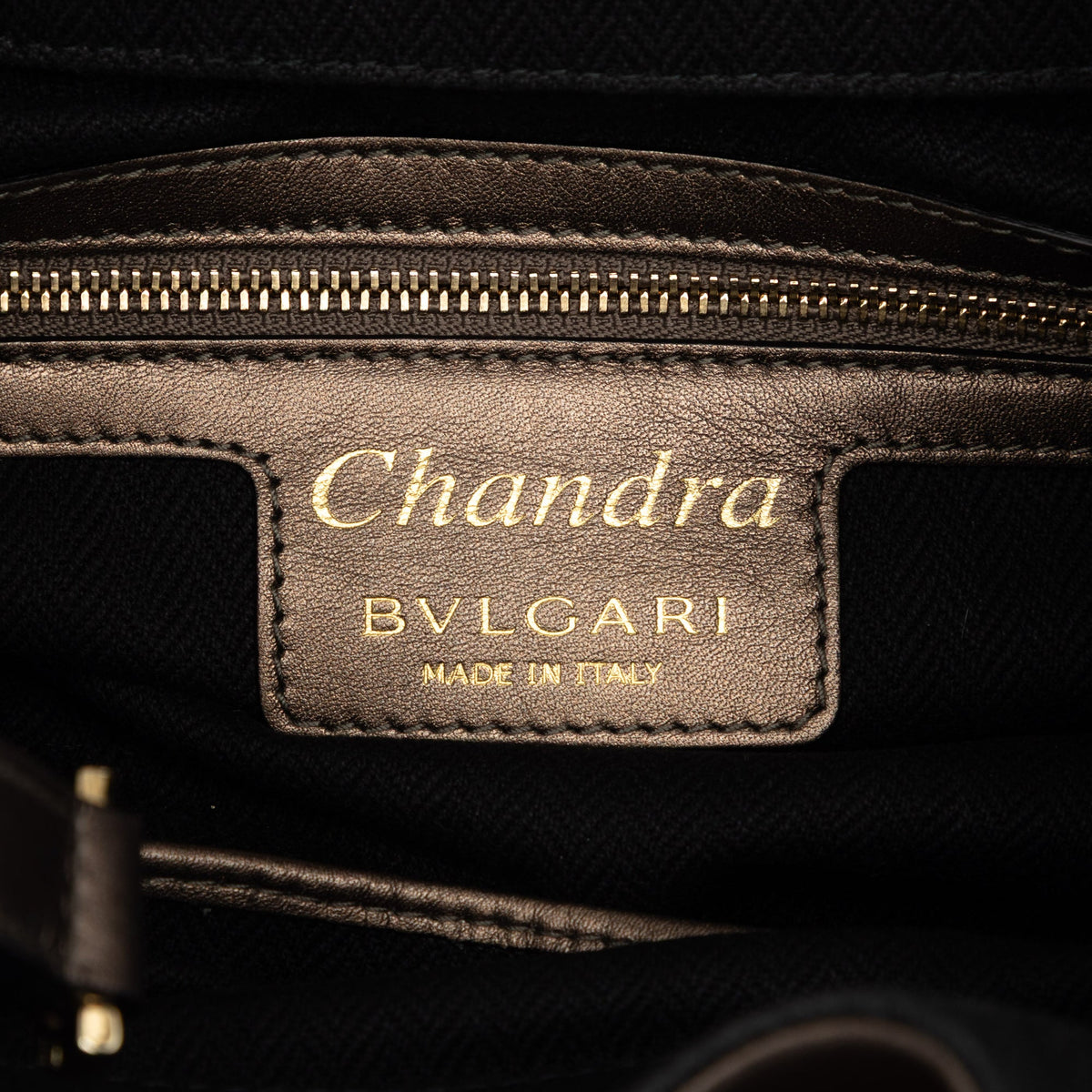 Bvlgari Metallic Leather Chandra Handbag
