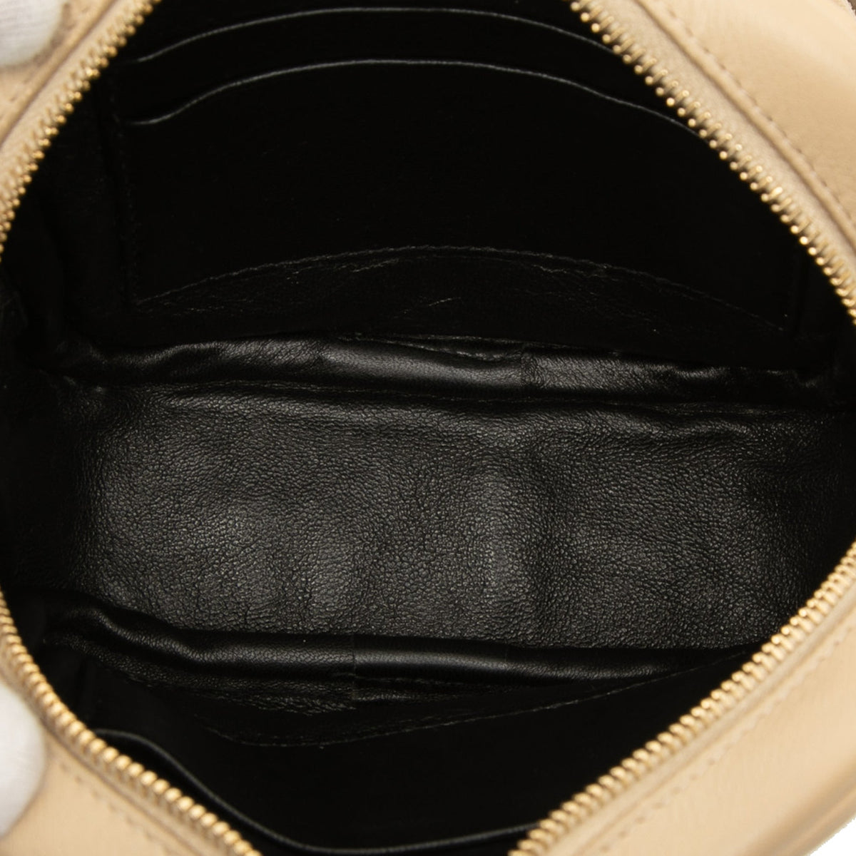 Saint Laurent Nappa Monogram Blogger Bag — Beige