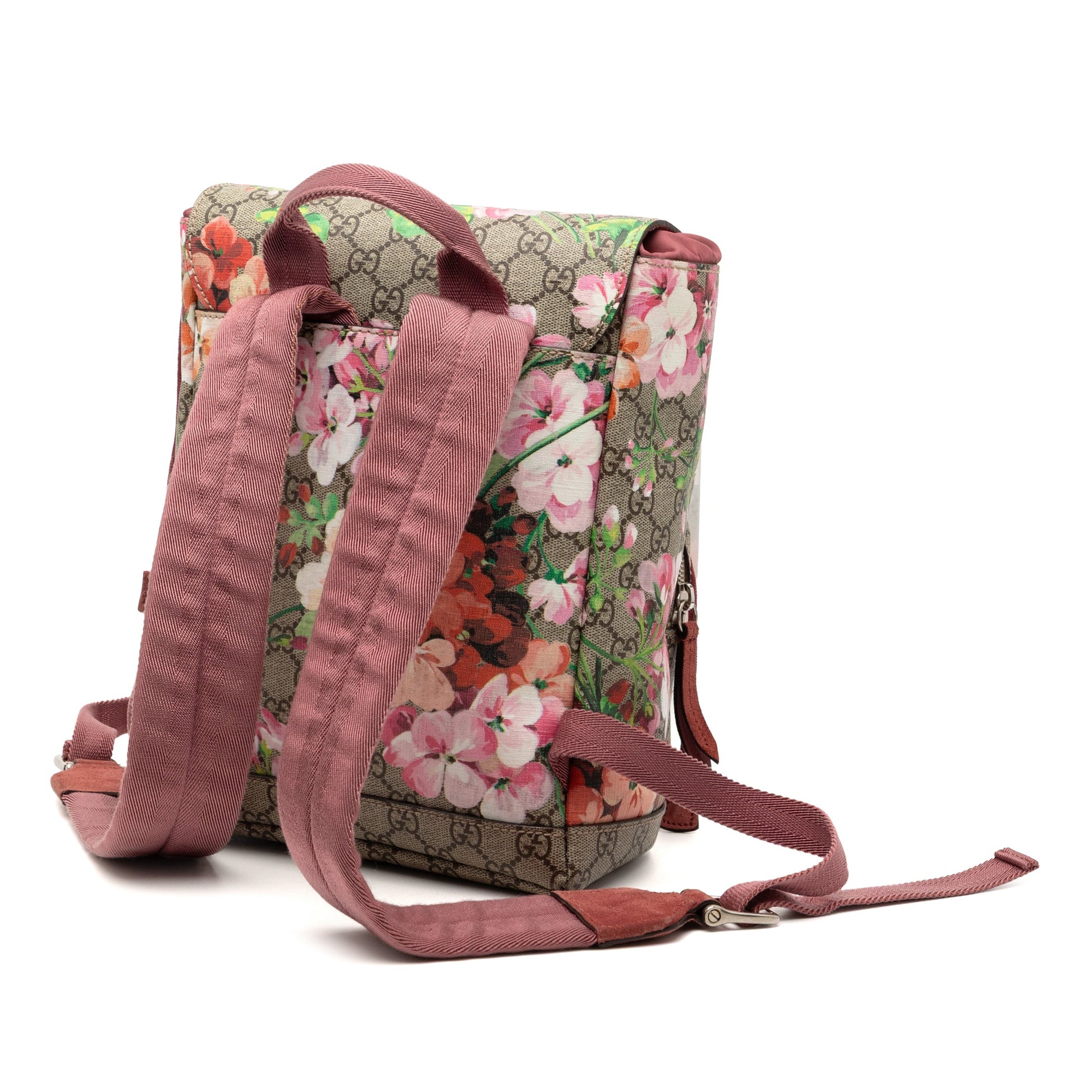 Gucci Small GG Supreme Blooms Single Buckle Backpack