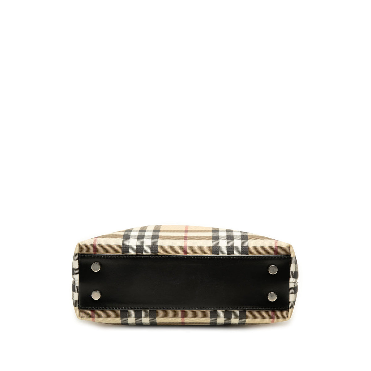 Burberry House Check Coated Canvas Handbag — Beige