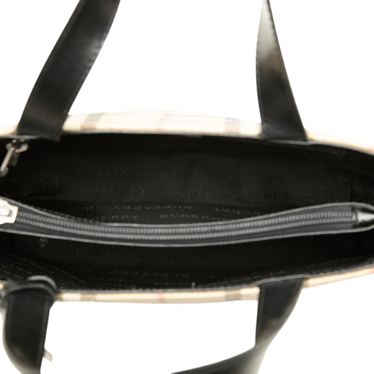 Burberry House Check Coated Canvas Handbag — Beige