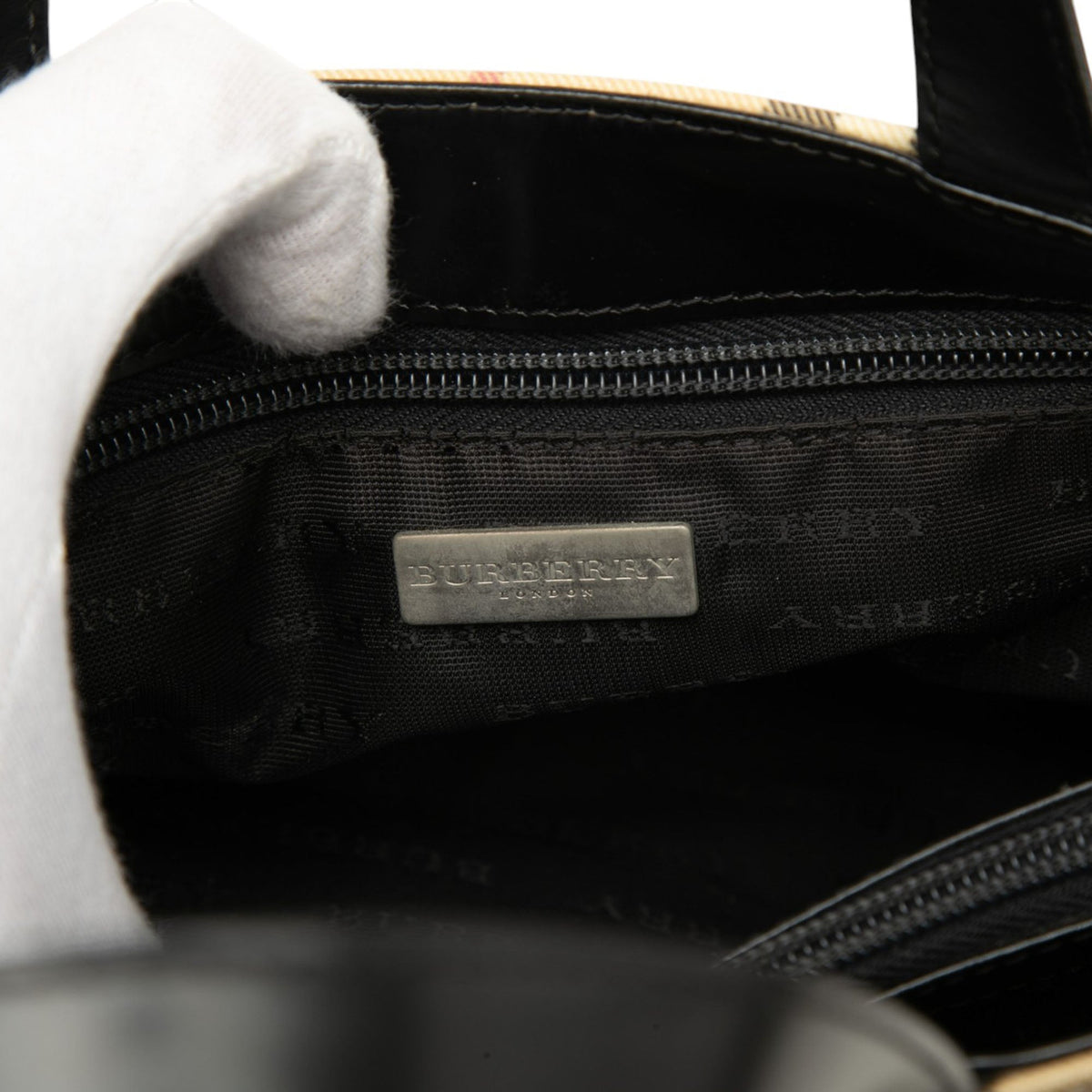 Burberry House Check Coated Canvas Handbag — Beige