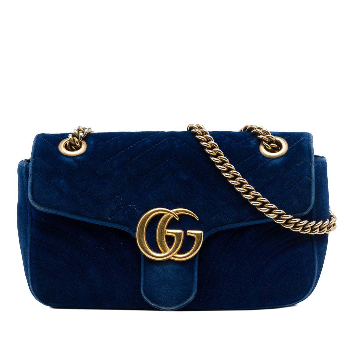Gucci Medium GG Marmont Matelasse Velvet Shoulder Bag