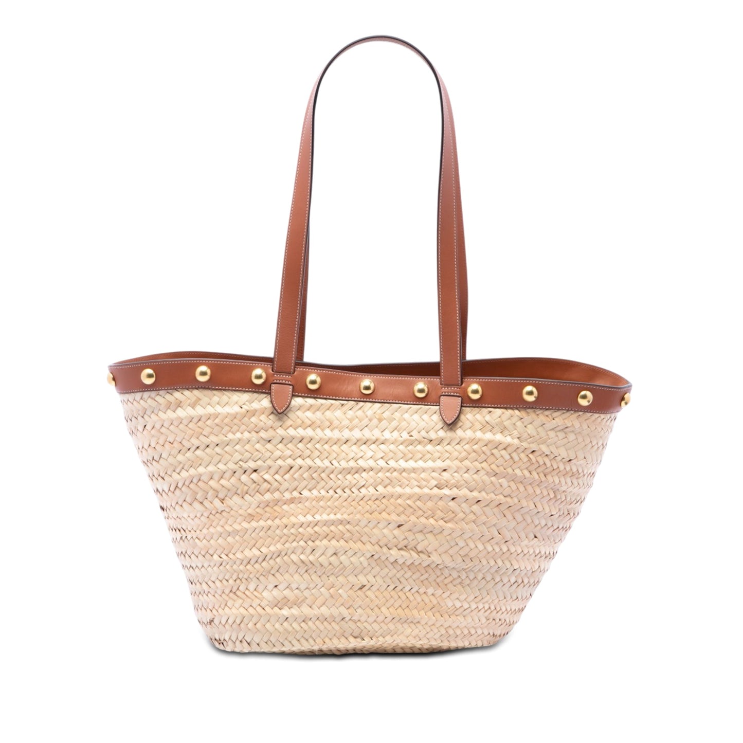 Celine Large Raffia Classic Studded Panier Tote