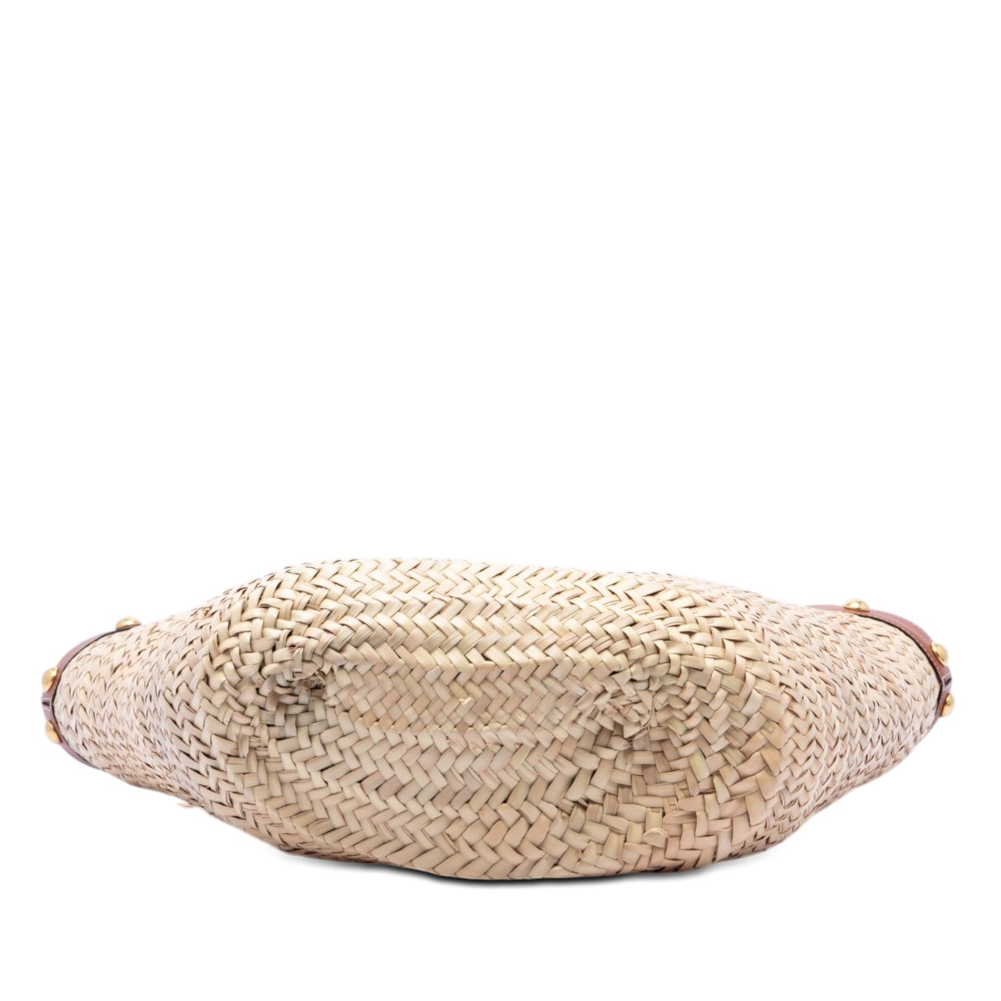 Celine Large Raffia Classic Studded Panier Tote