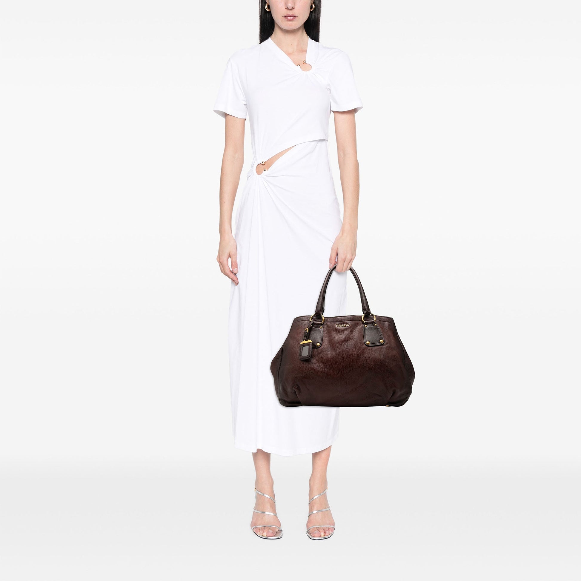 Prada Sfumato Cervo Antik Shopping Tote