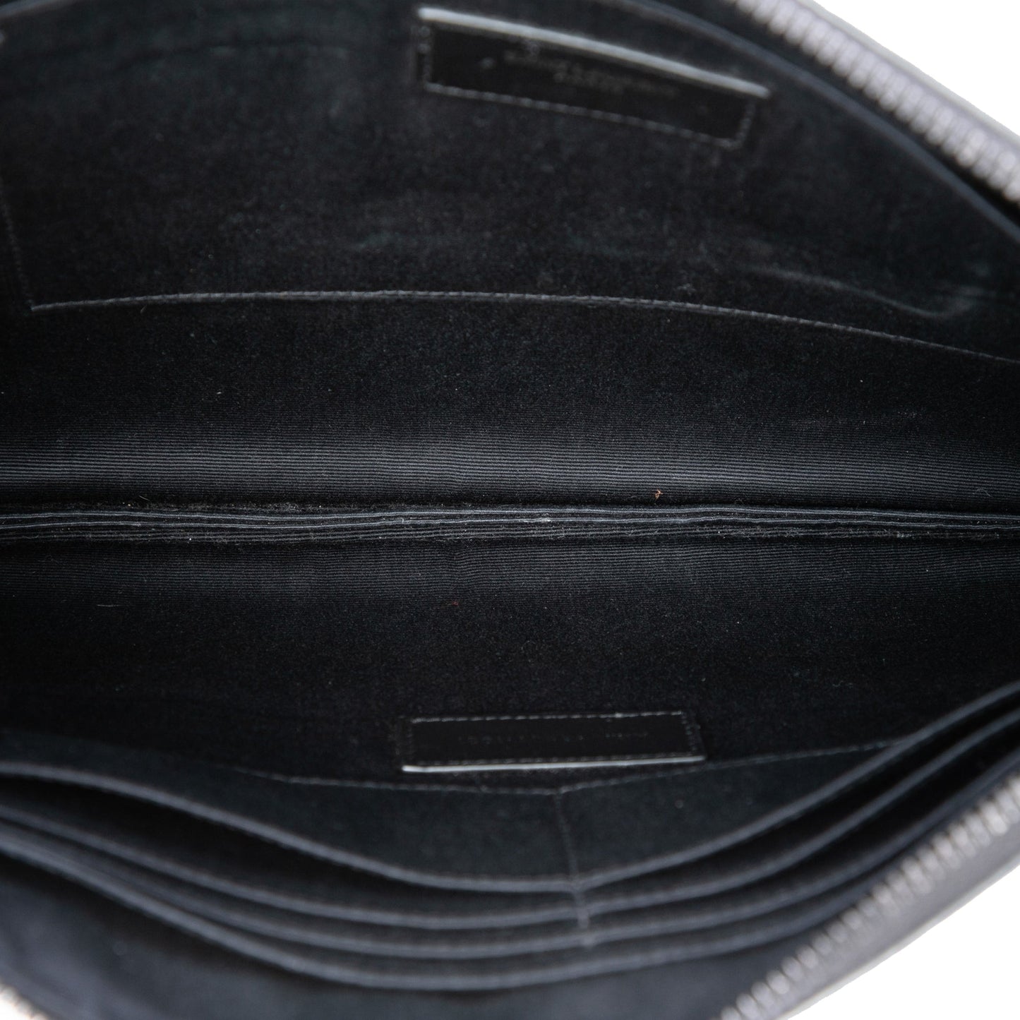 Saint Laurent Croc Embossed Leather Monogram Document Holder