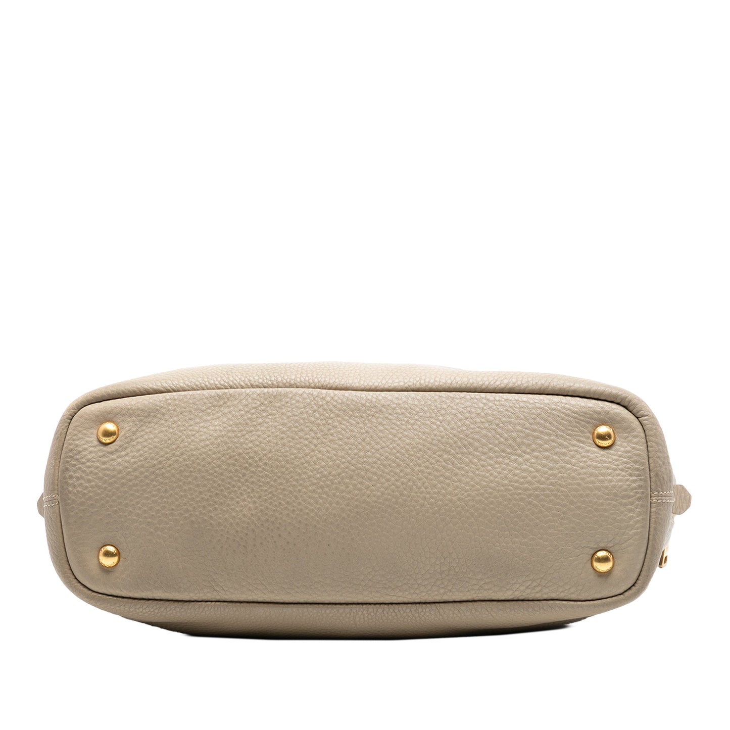 Prada Vitello Daino Side Zip Shopper Tote