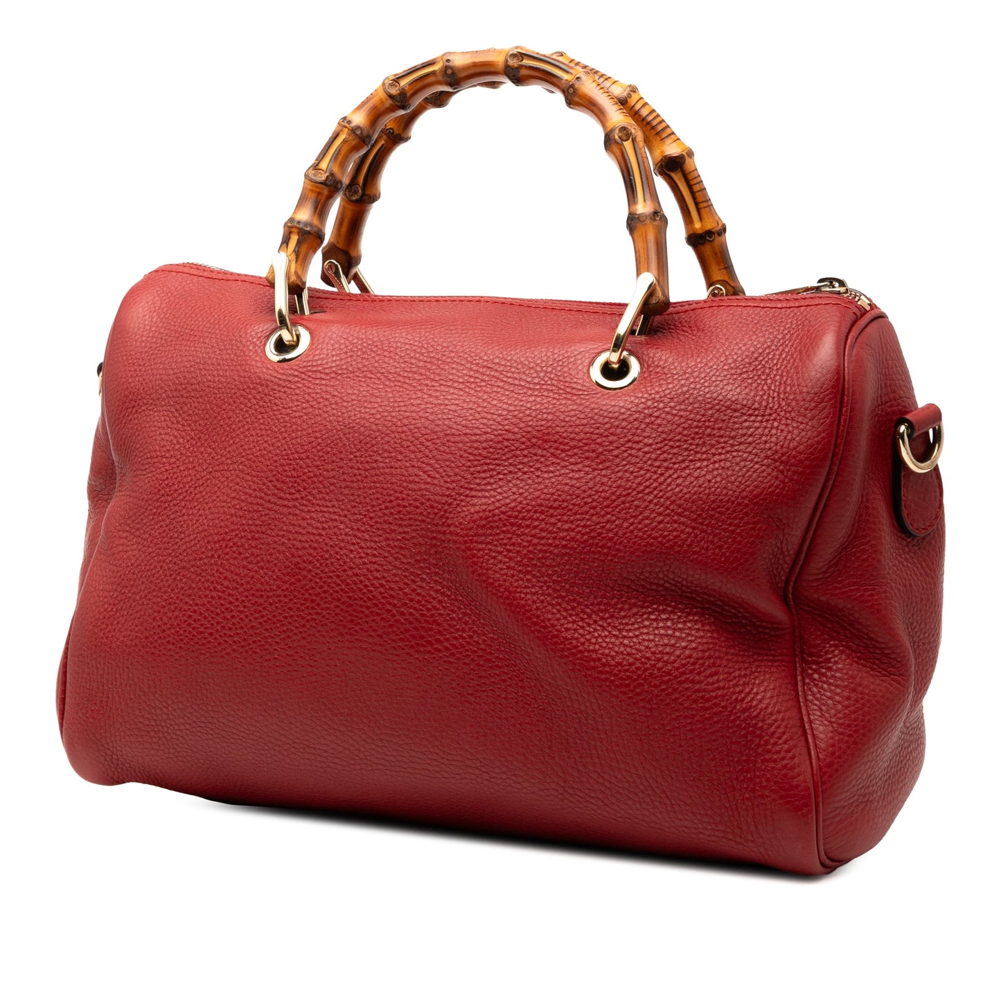 Medium Calfskin Bamboo Shopper Boston Bag