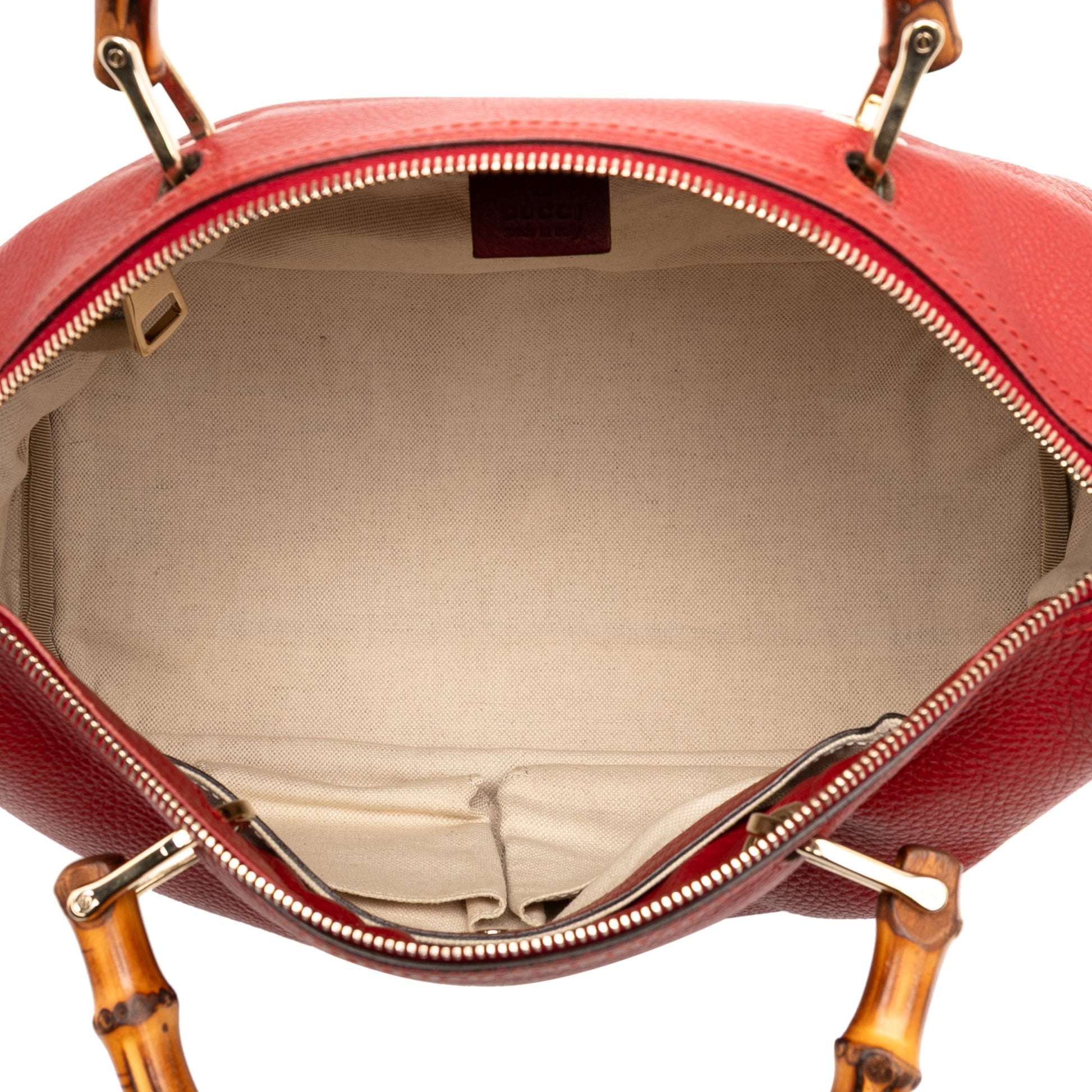 Medium Calfskin Bamboo Shopper Boston Bag