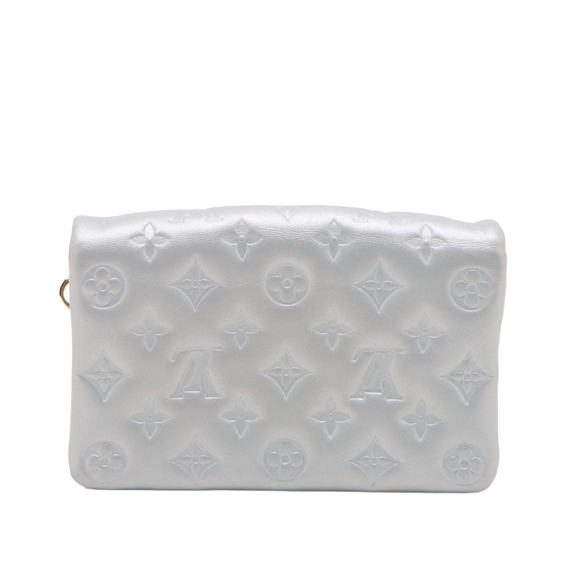 Louis Vuitton Monogram Embossed Lambskin Pochette Coussin