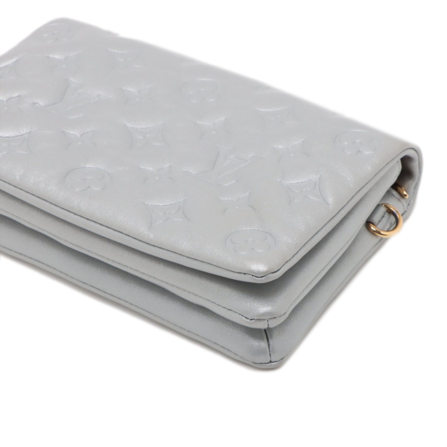 Louis Vuitton Monogram Embossed Lambskin Pochette Coussin
