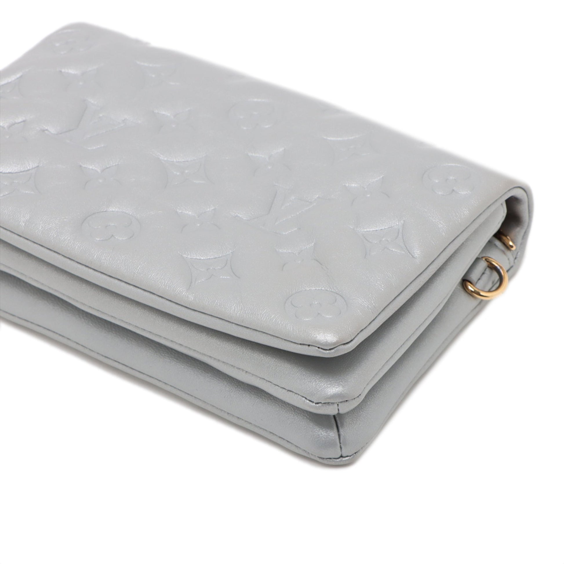 Louis Vuitton Monogram Embossed Lambskin Pochette Coussin
