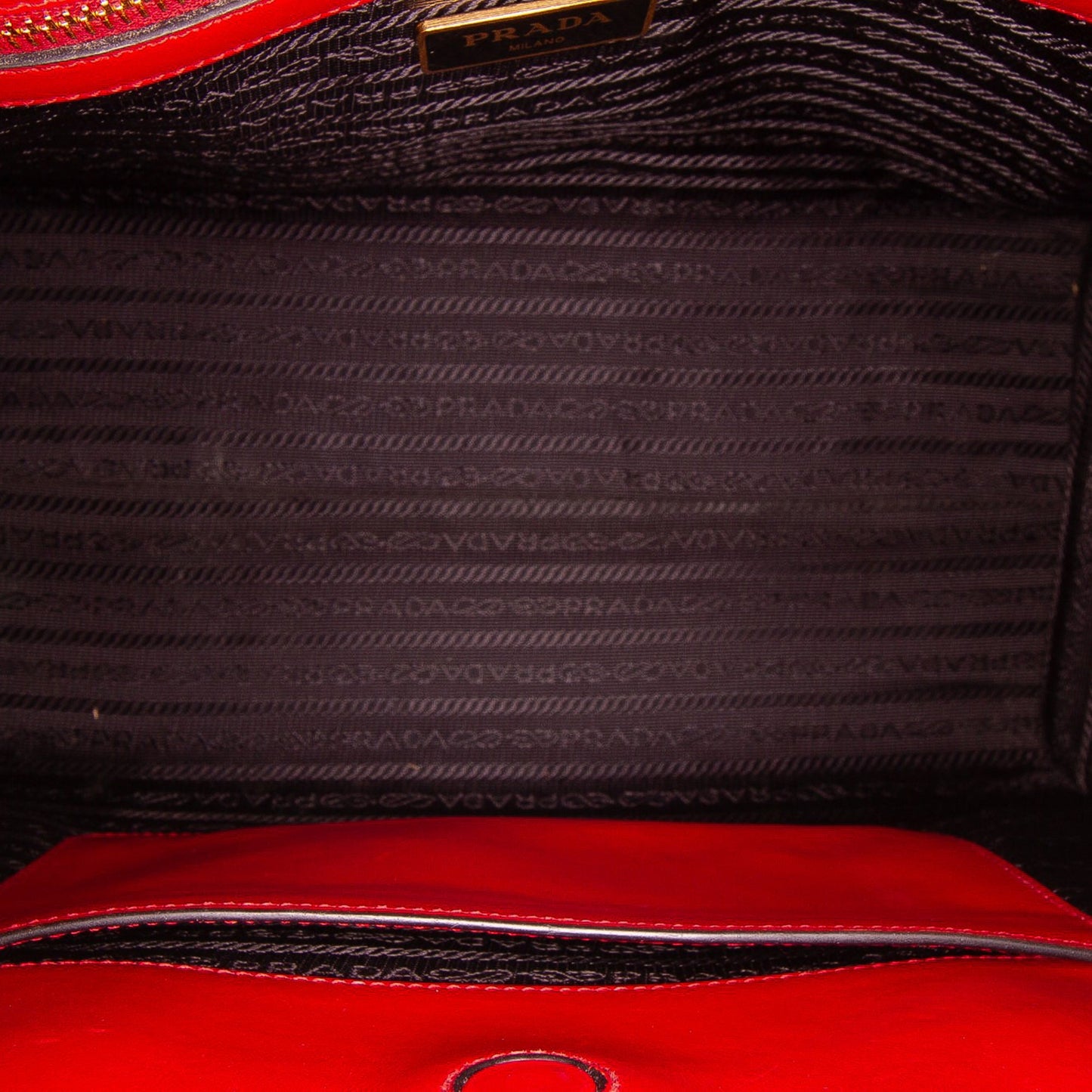 Prada Soft Calf Trimmed Saffiano Lux Satchel