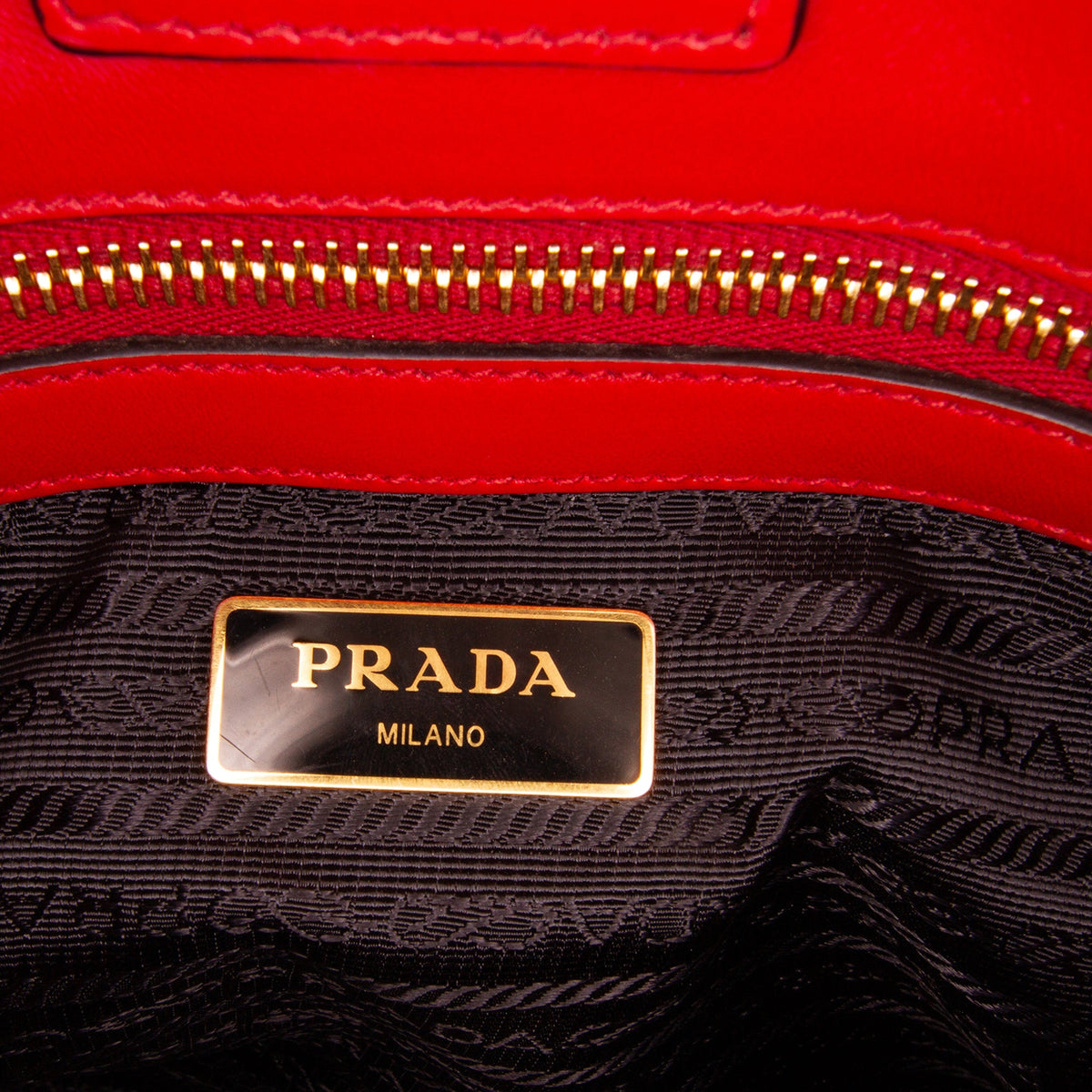 Prada Soft Calf Trimmed Saffiano Lux Satchel