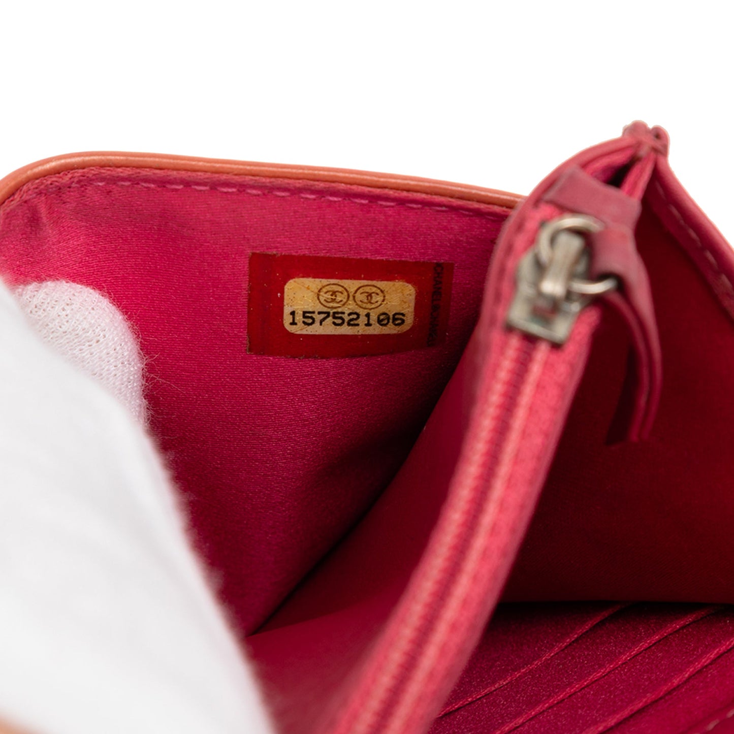 Chanel CC Embossed Patent Camellia Wallet On Chain