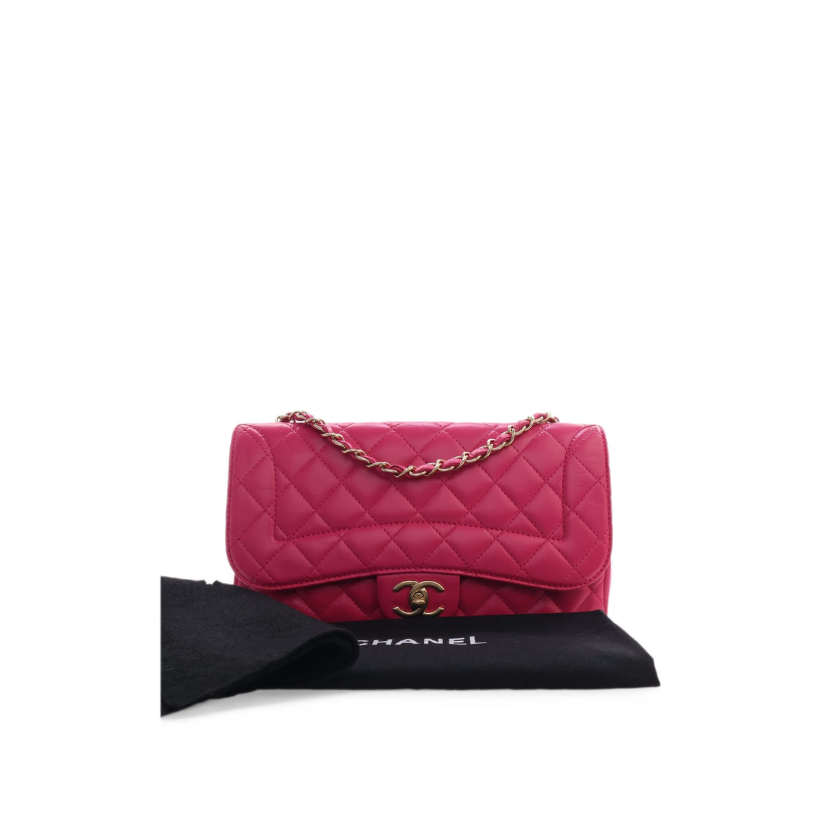 Chanel Medium Quilted Lambskin Mademoiselle Chic Flap — Pink