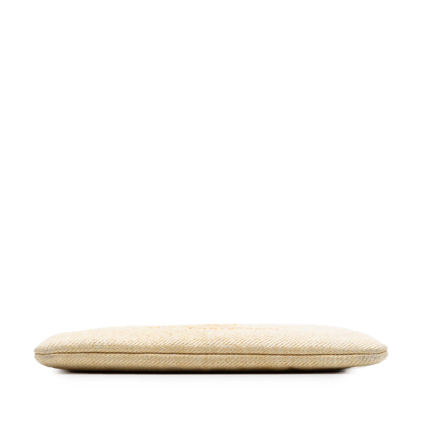 Large Raffia Deauville O Case Clutch