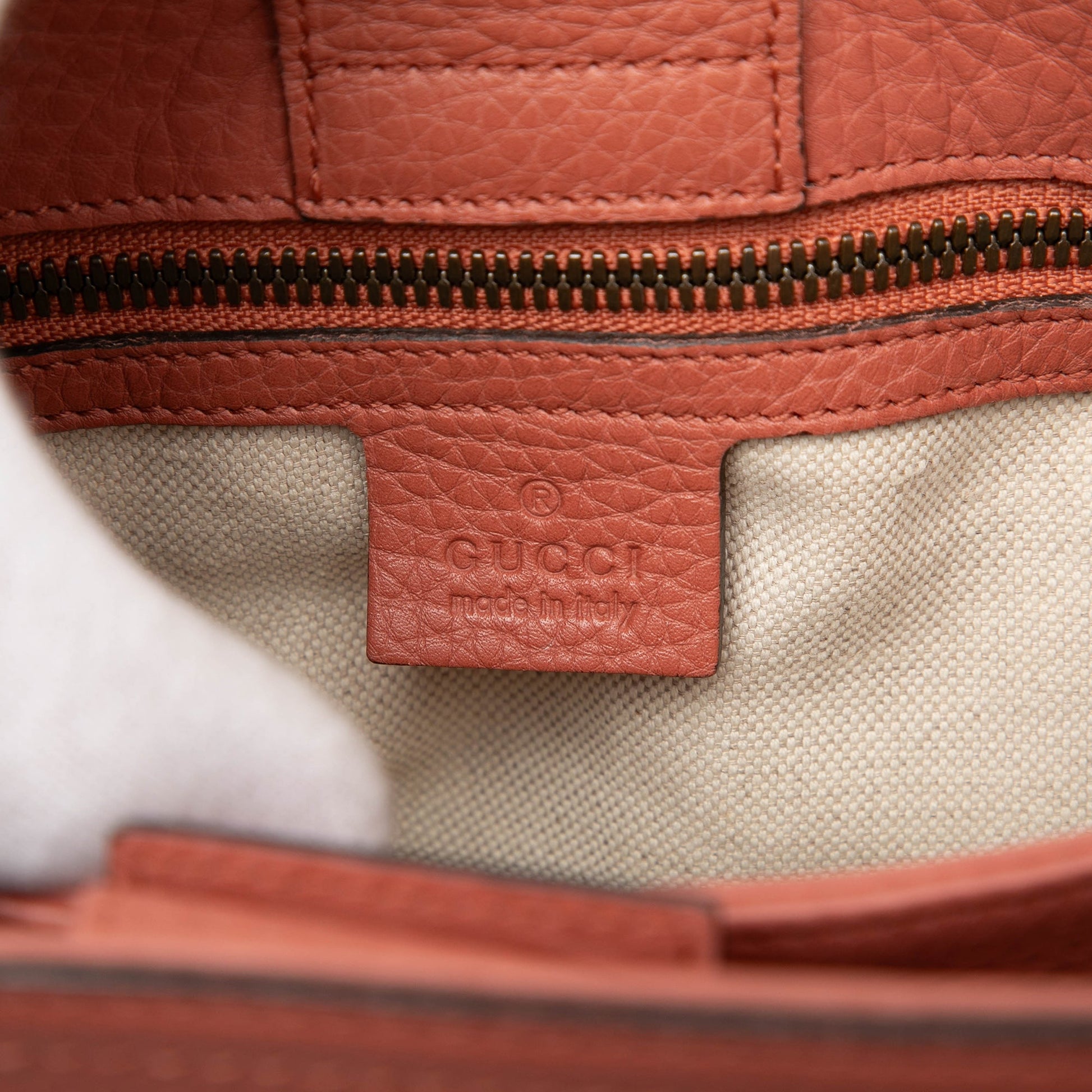 Gucci Small Calfskin Bamboo Shopper Satchel