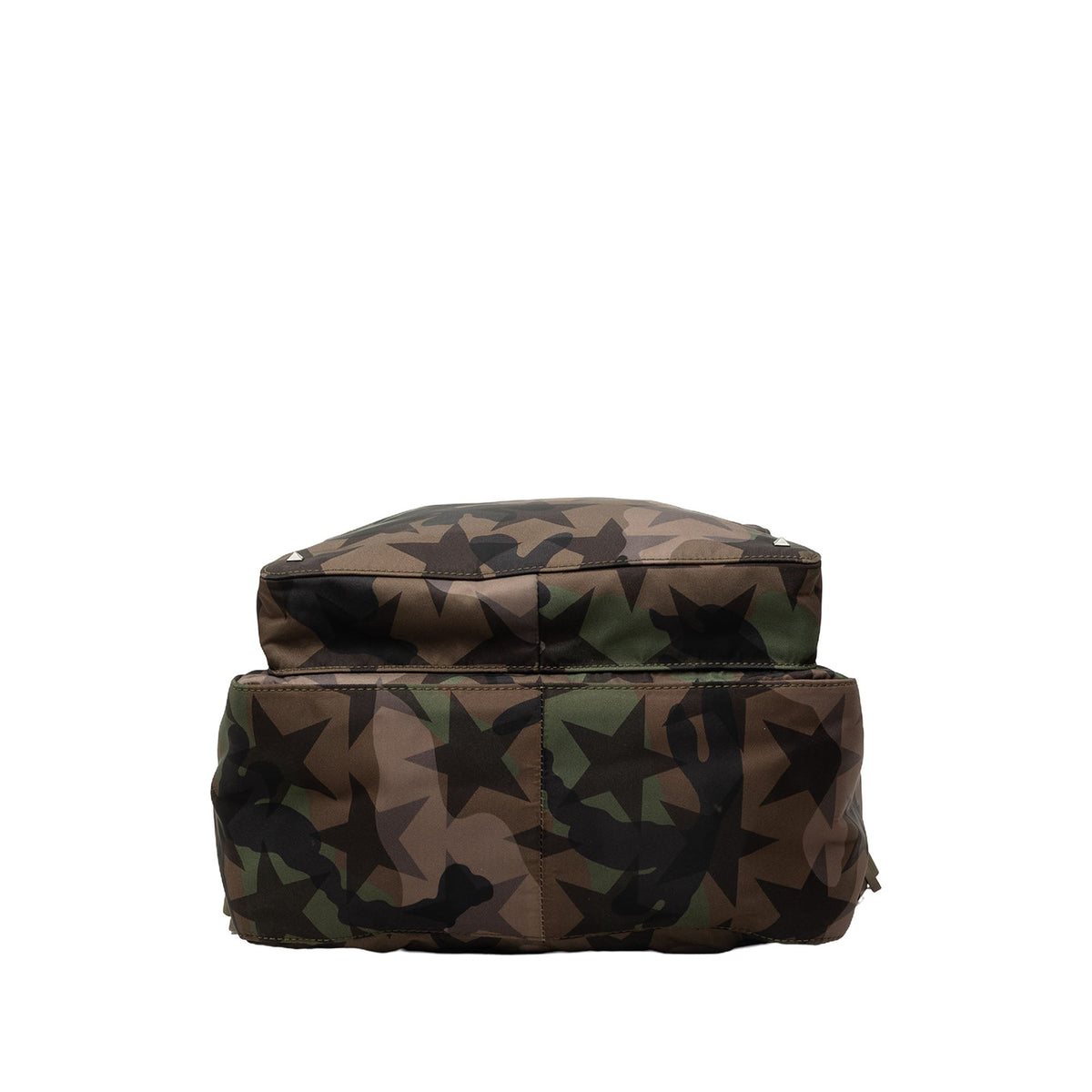 Valentino Nylon Rockstud Camouflage Stars Backpack — Brown