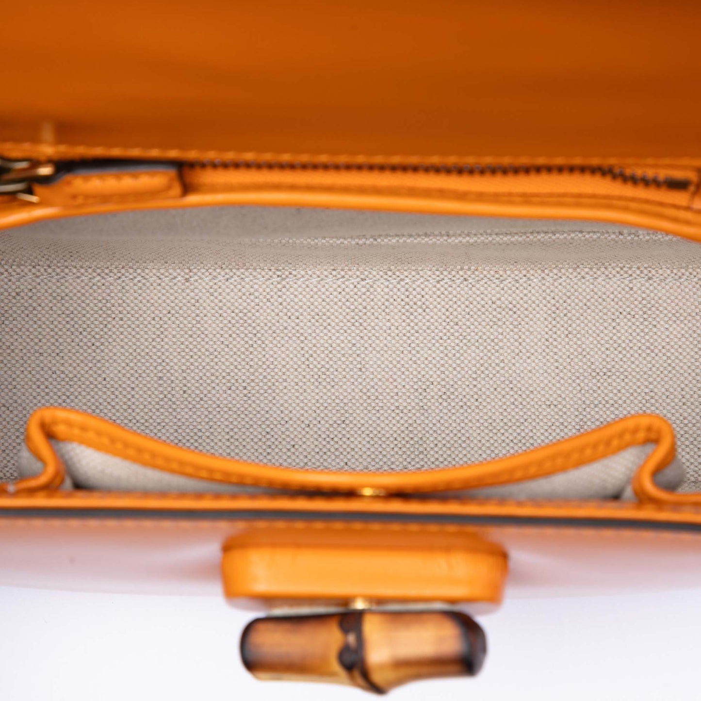 Gucci Small Calfskin Web Bamboo 1947 Top Handle Bag