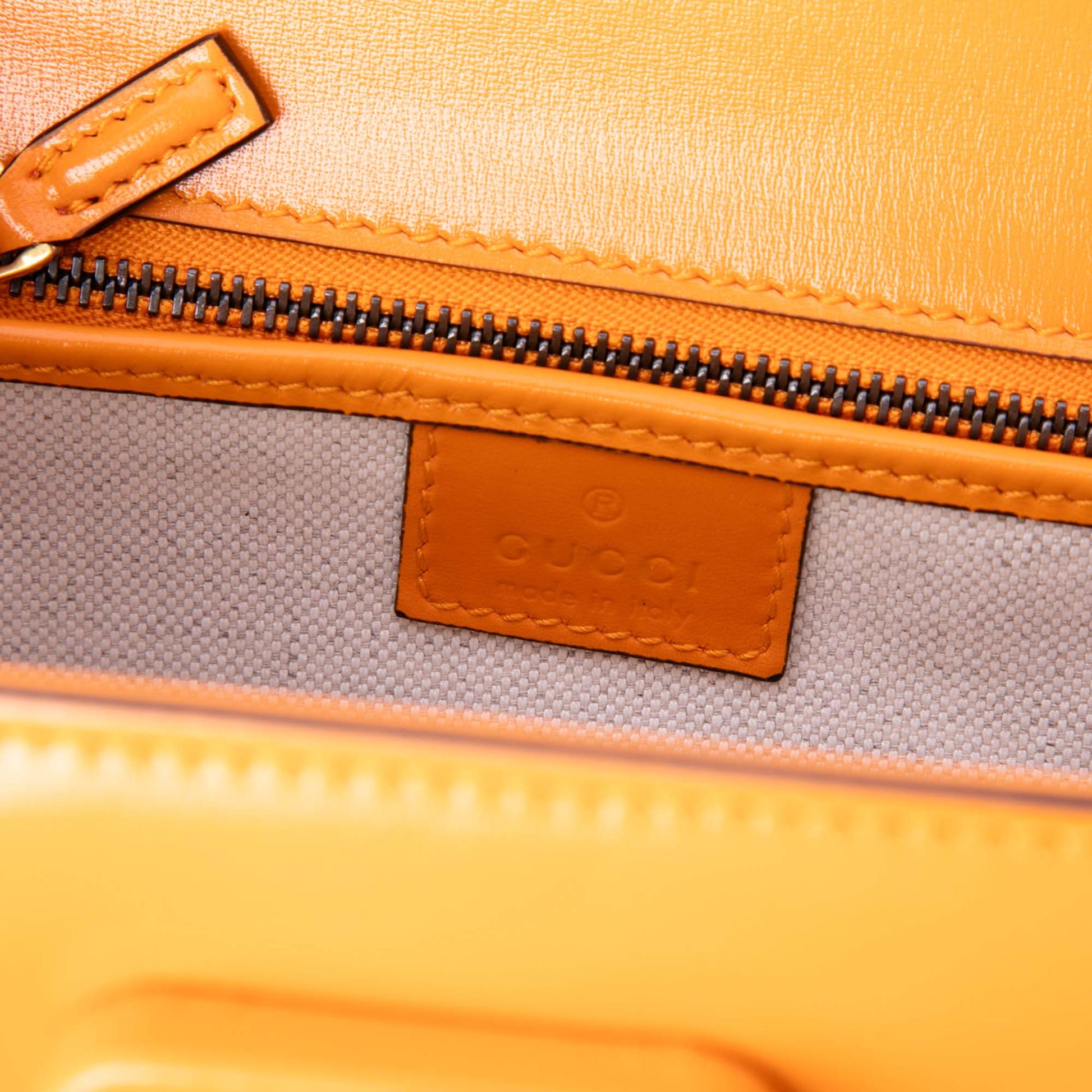 Gucci Small Calfskin Web Bamboo 1947 Top Handle Bag