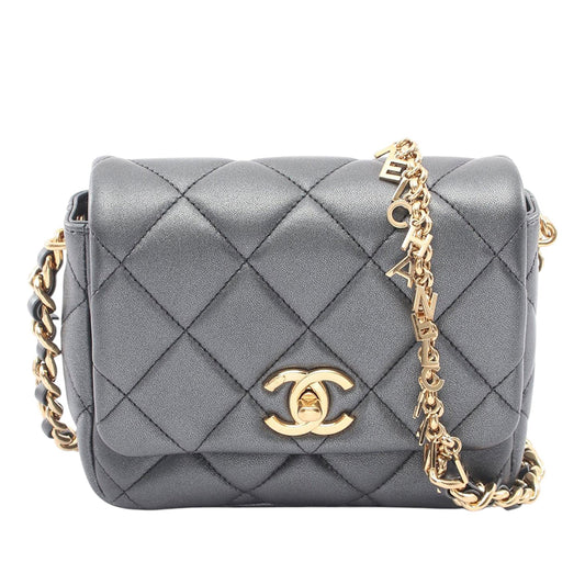 Chanel Mini Quilted Lambskin Pearl Crush Clutch with Chain