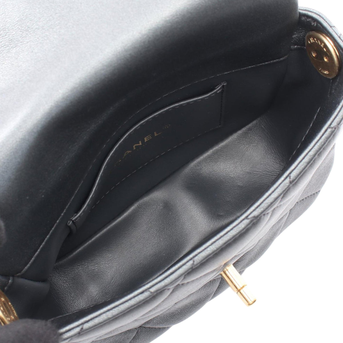 Chanel Mini Quilted Lambskin Pearl Crush Clutch with Chain