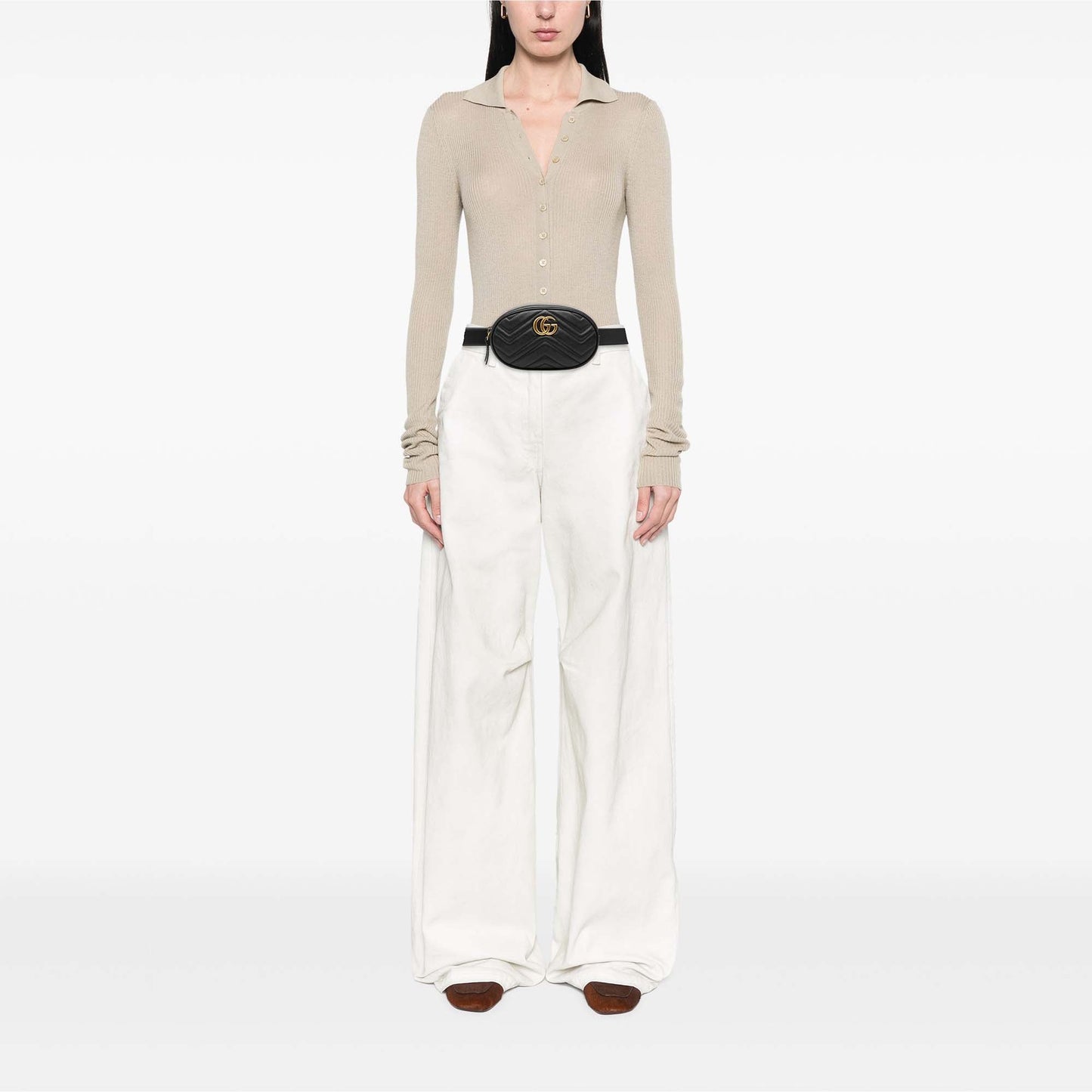 Gucci GG Marmont Matelasse Leather Belt Bag