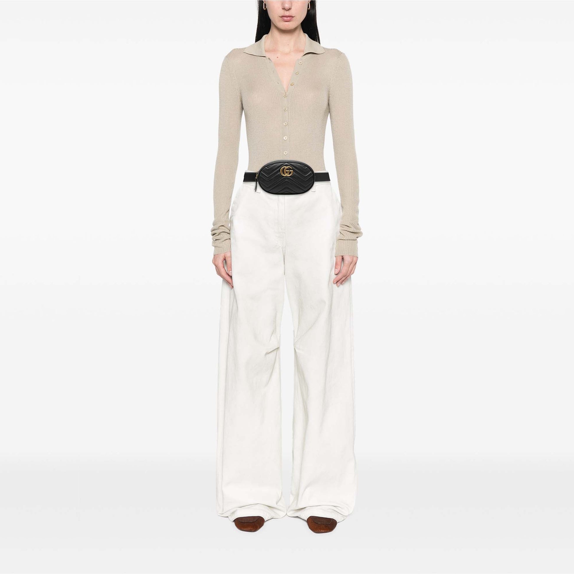 Gucci GG Marmont Matelasse Leather Belt Bag