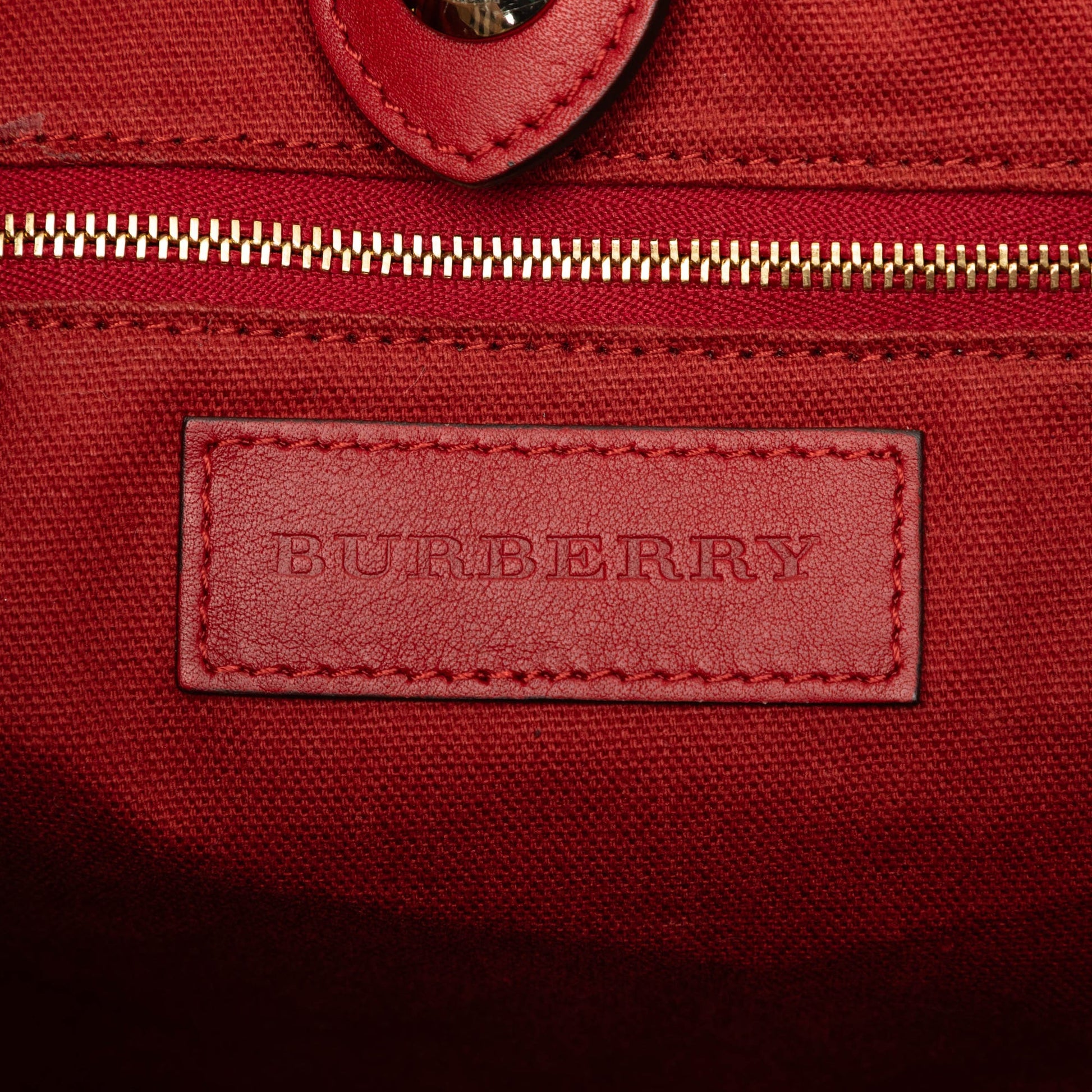 Burberry Small Leather Trimmed Haymarket Check Coated Canvas Canterbury Tote