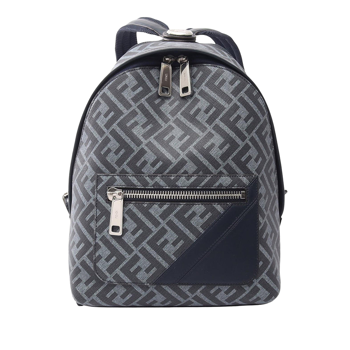 Fendi Small Zucca Coated Canvas Chiodo Diagonal Backpack
