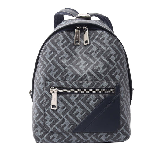 Fendi Small Zucca Coated Canvas Chiodo Diagonal Backpack