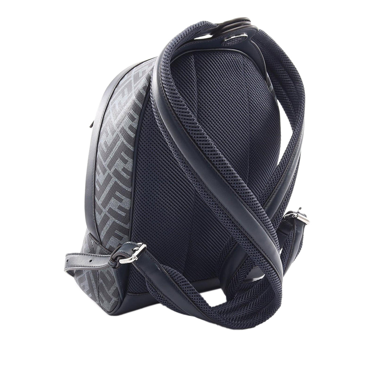 Fendi Small Zucca Coated Canvas Chiodo Diagonal Backpack