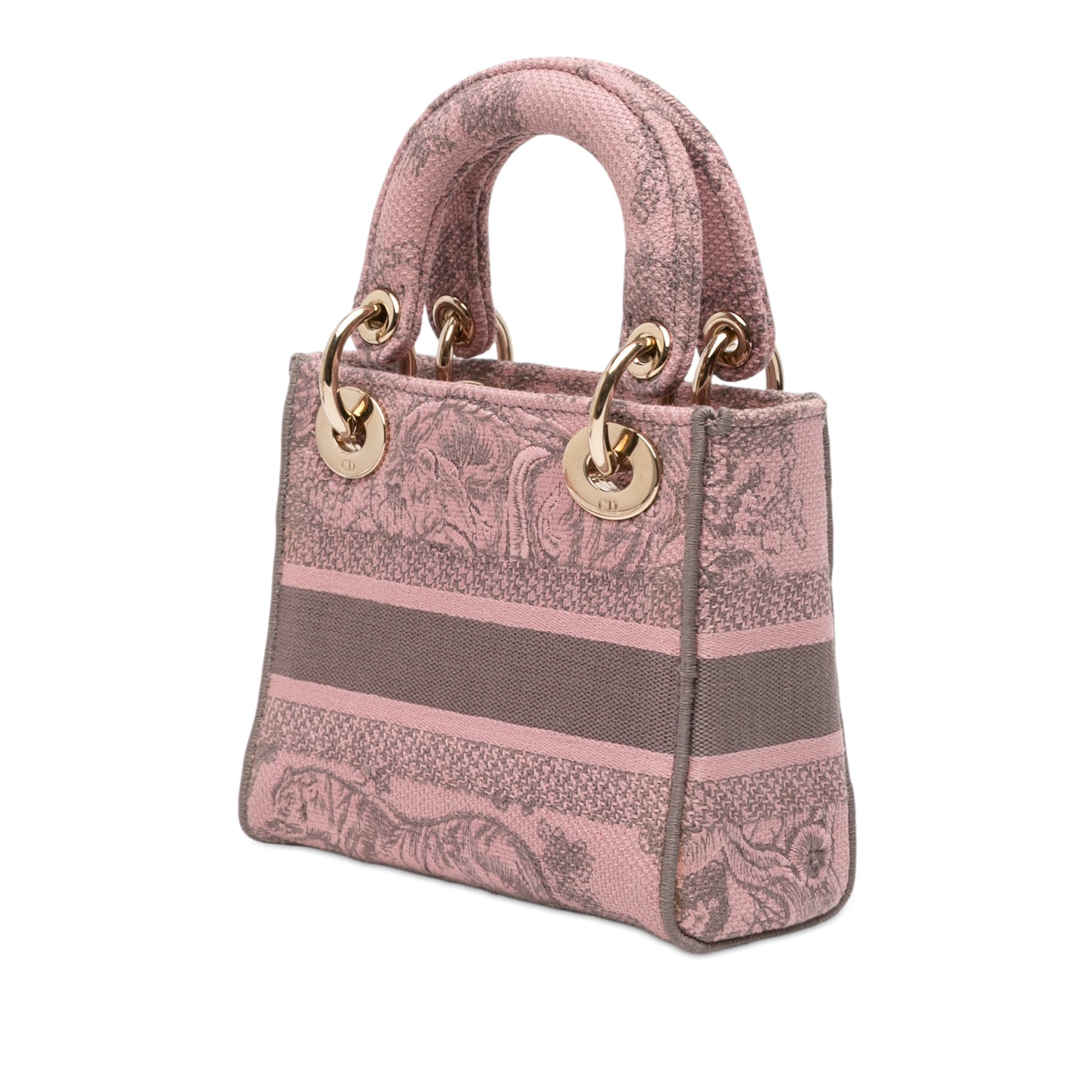 Dior Mini Embroidered Canvas Toile De Jouy Lady D Lite