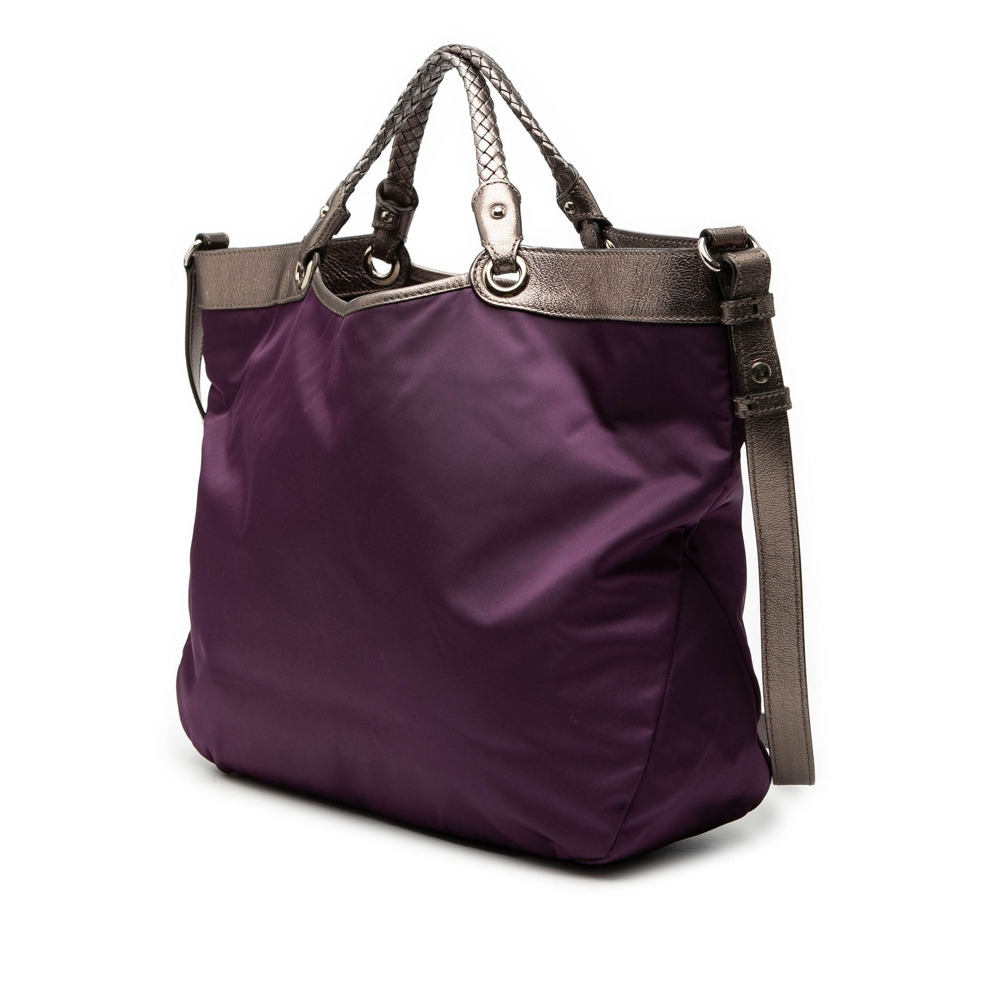 Ferragamo Nylon Crystal Embellished Satchel