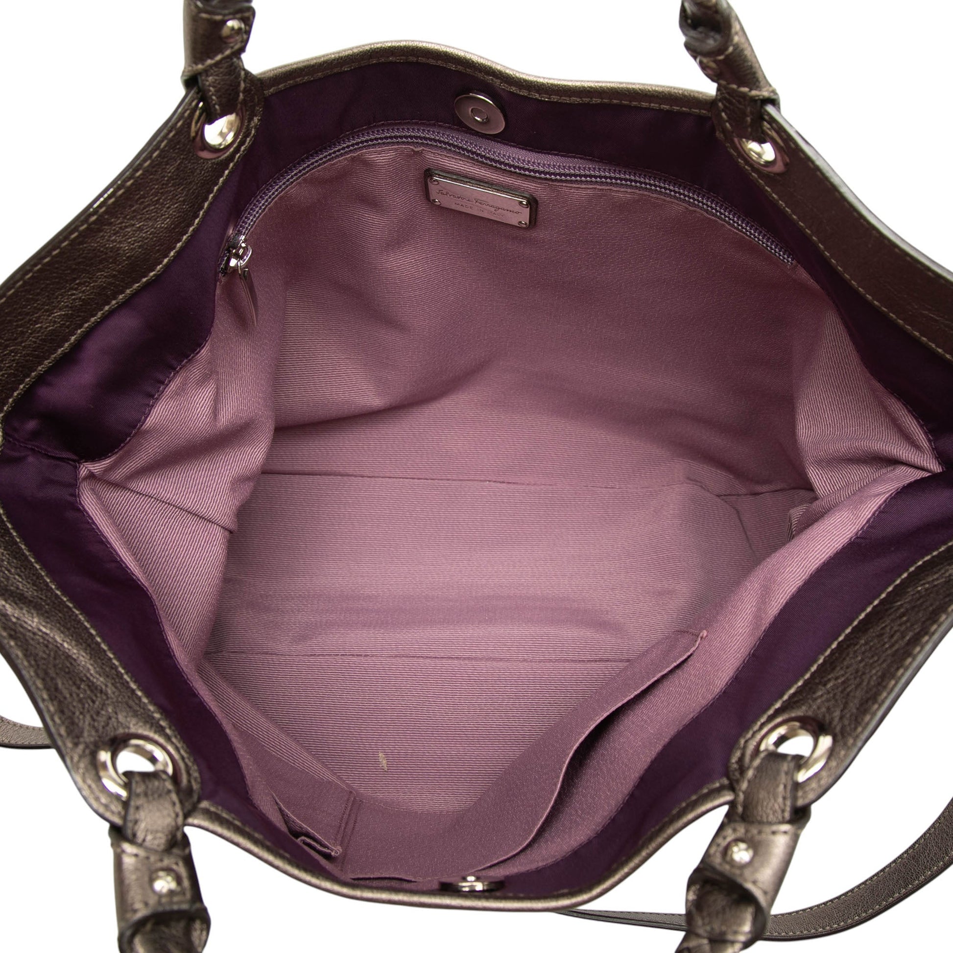Ferragamo Nylon Crystal Embellished Satchel