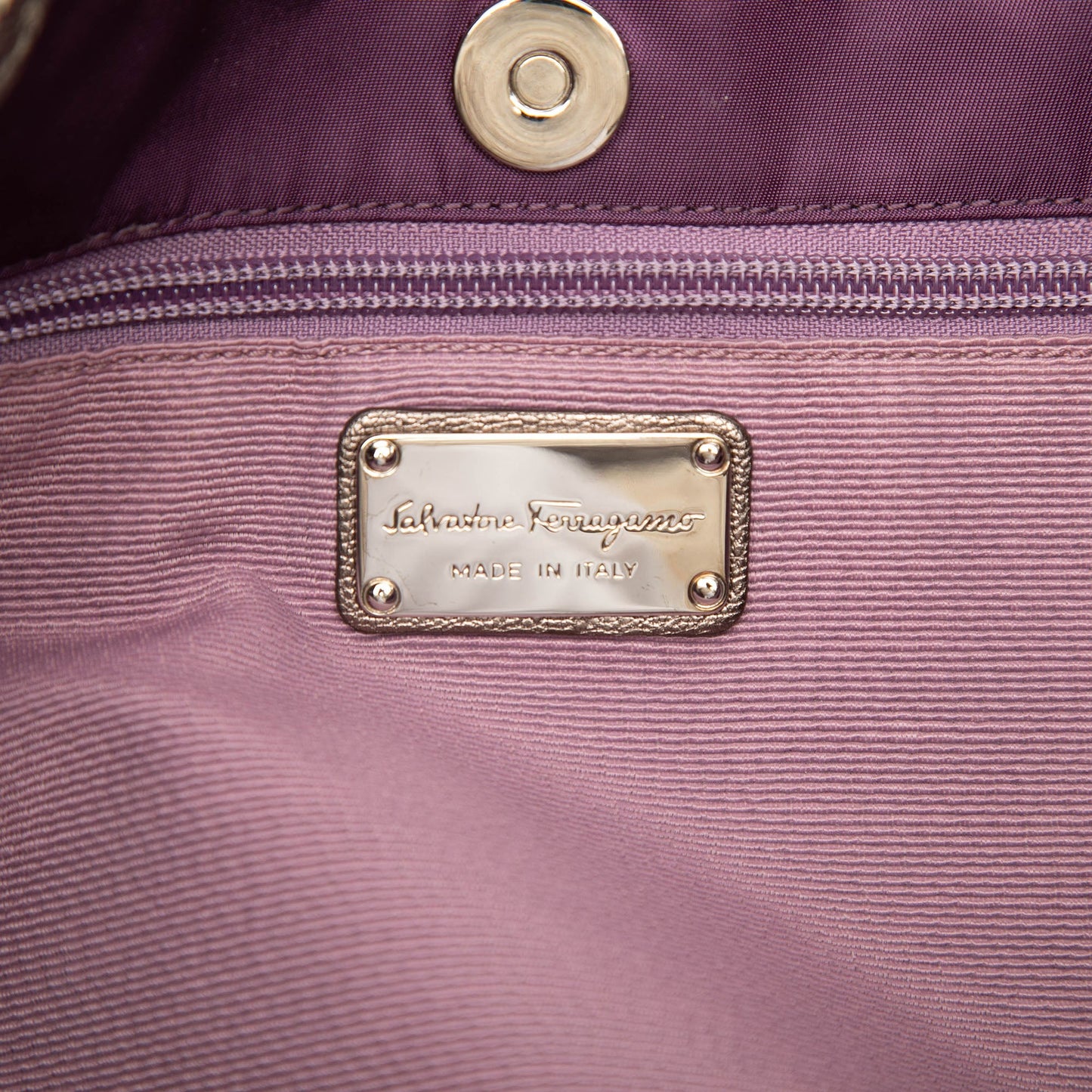 Ferragamo Nylon Crystal Embellished Satchel