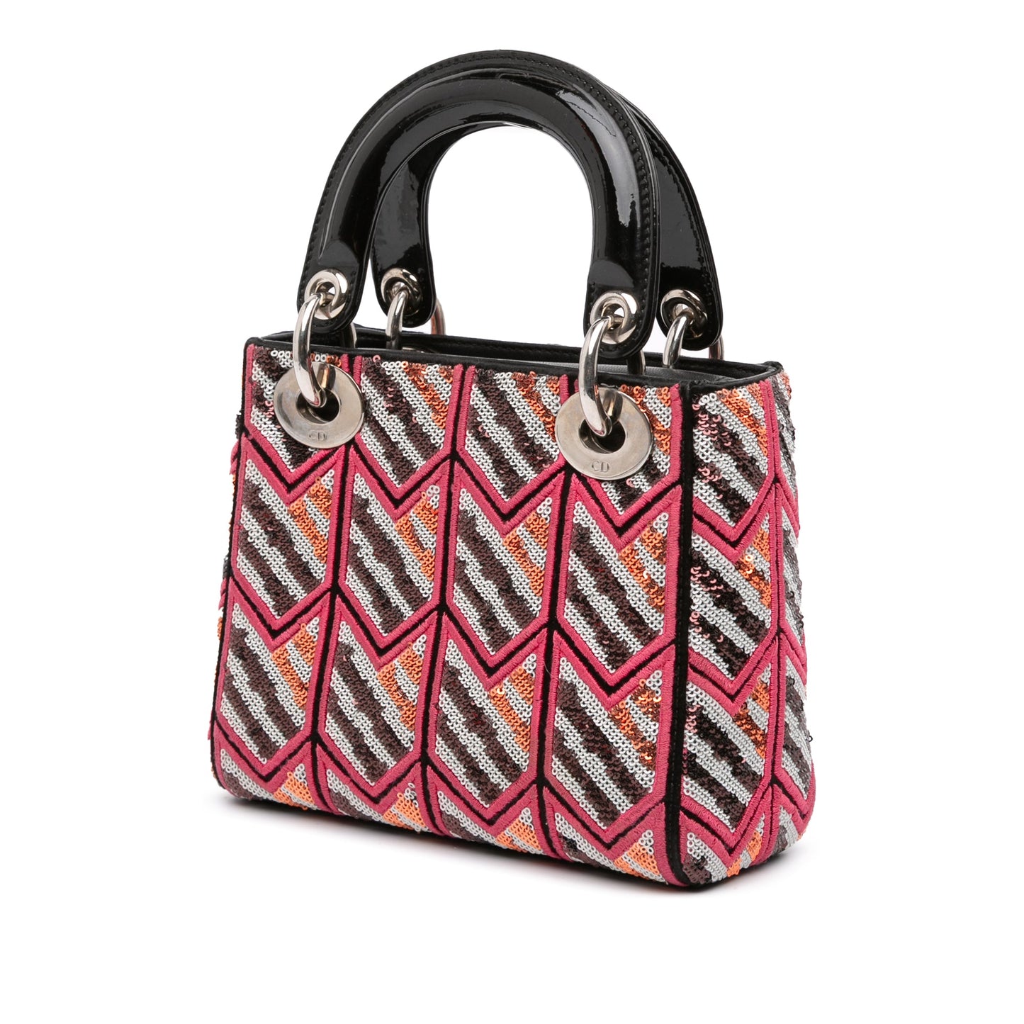 Dior Mini Patent Sequined Lady Dior