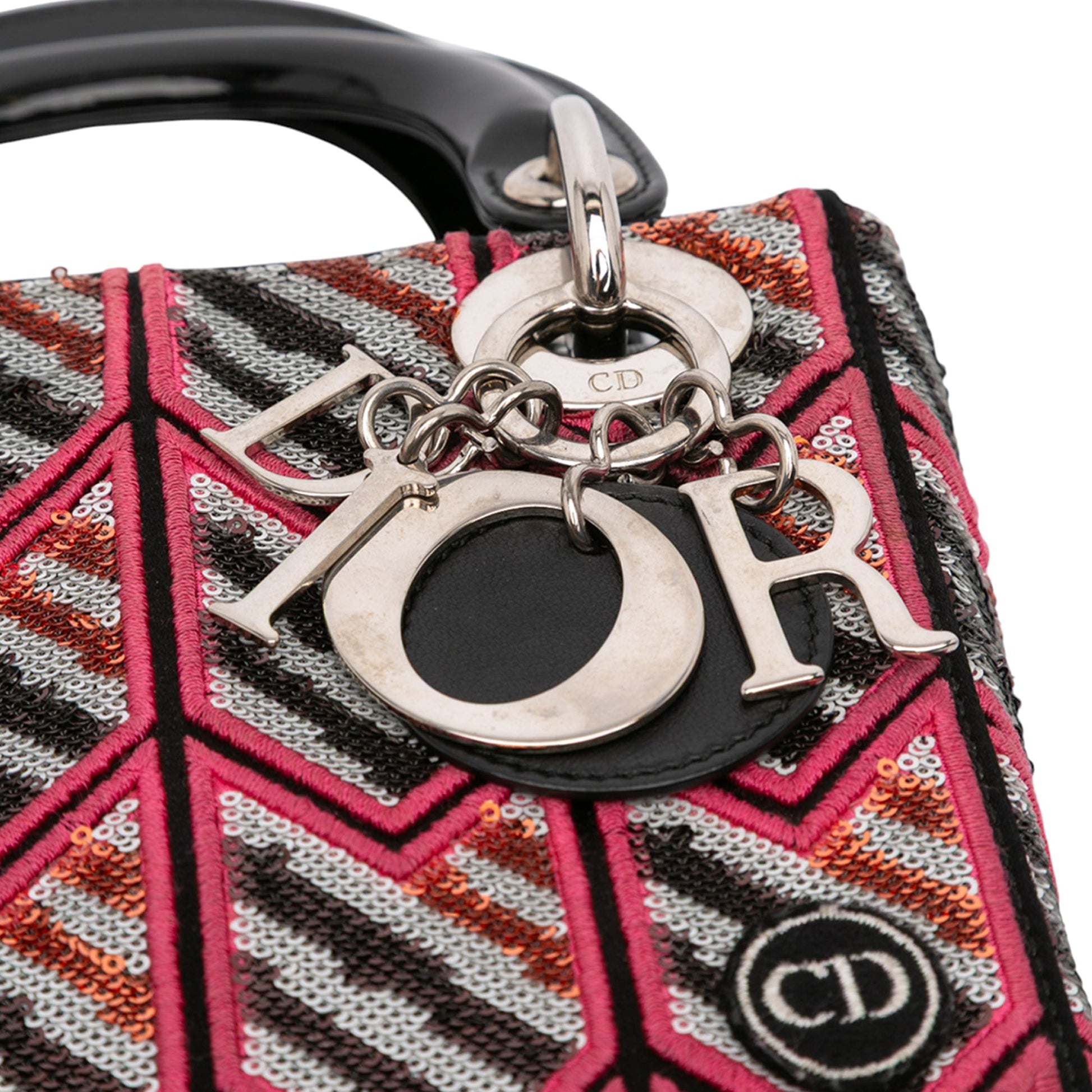 Dior Mini Patent Sequined Lady Dior