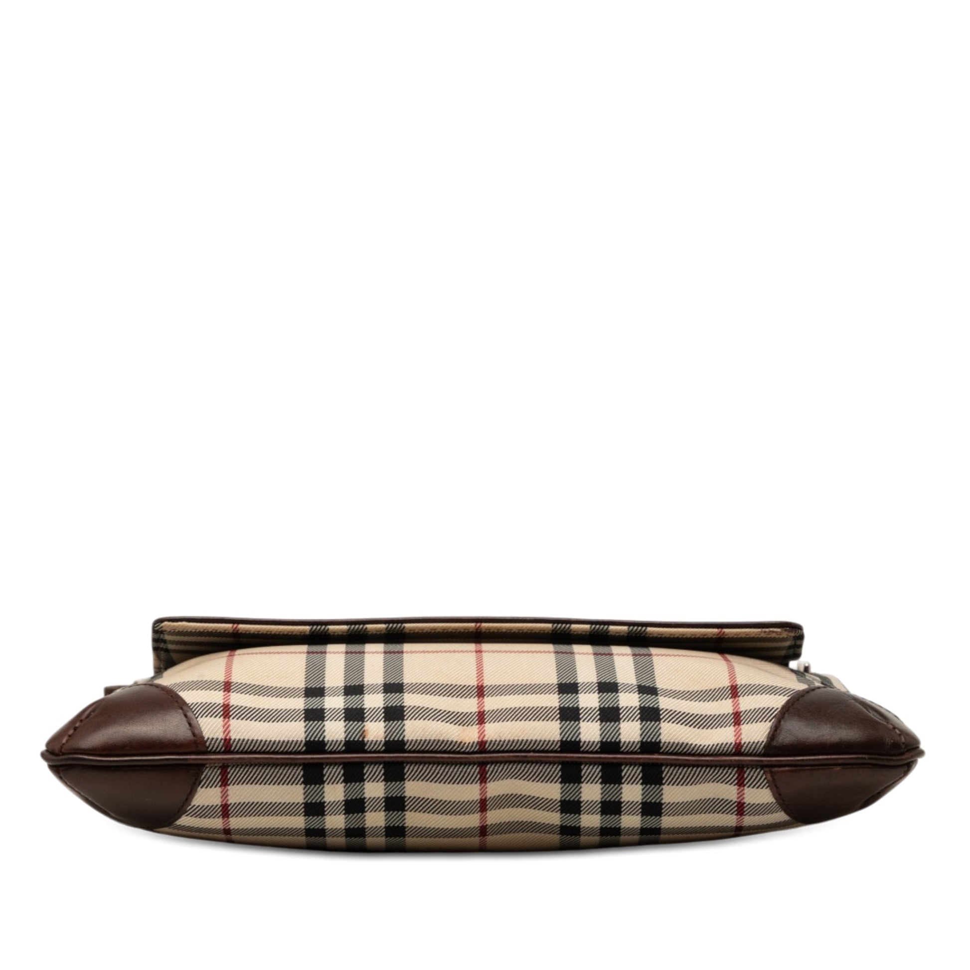 Burberry House Check Canvas Flap Crossbody
