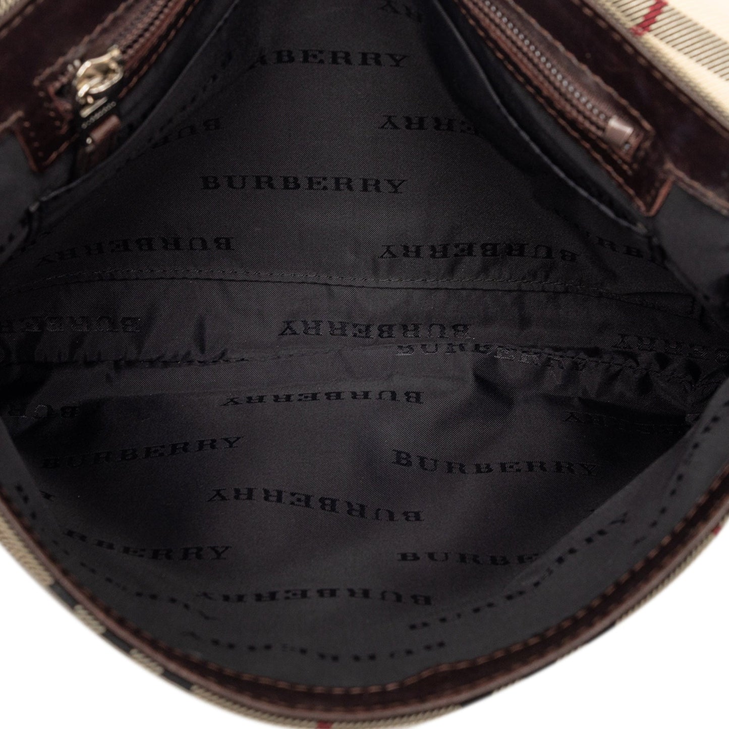 Burberry House Check Canvas Flap Crossbody