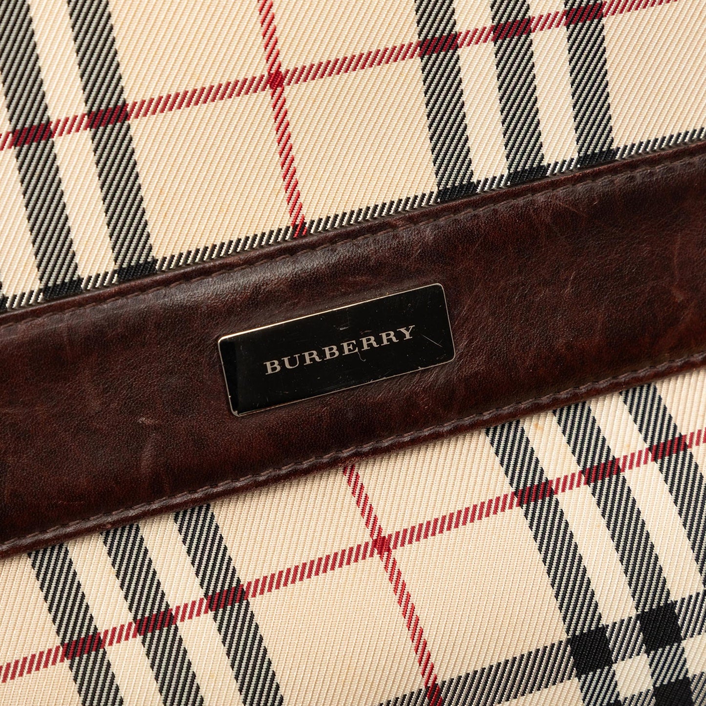 Burberry House Check Canvas Flap Crossbody