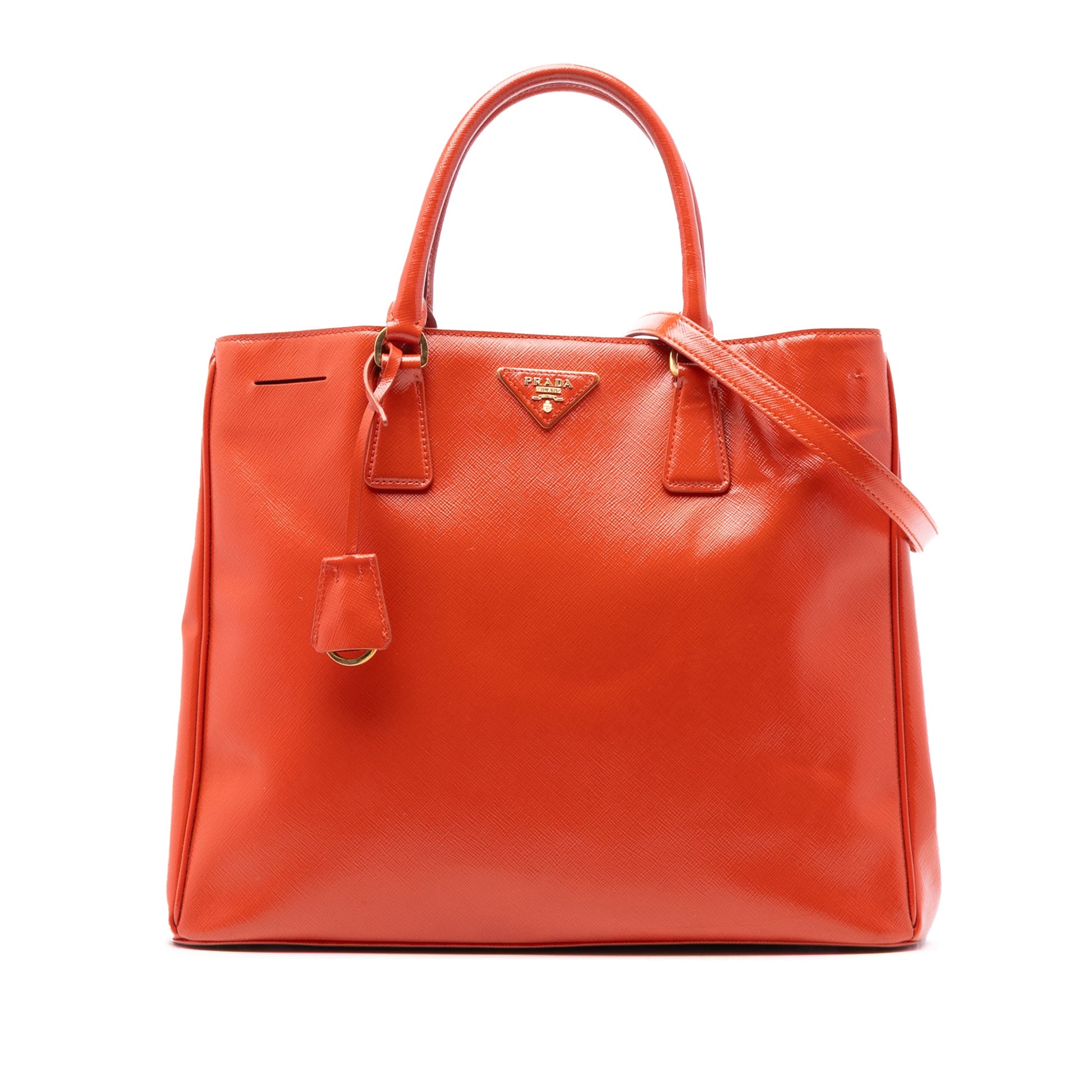 Prada Large Saffiano Vernice Galleria Satchel