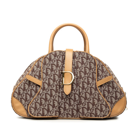 Dior Diorissimo Canvas Double Saddle Bowler Bag